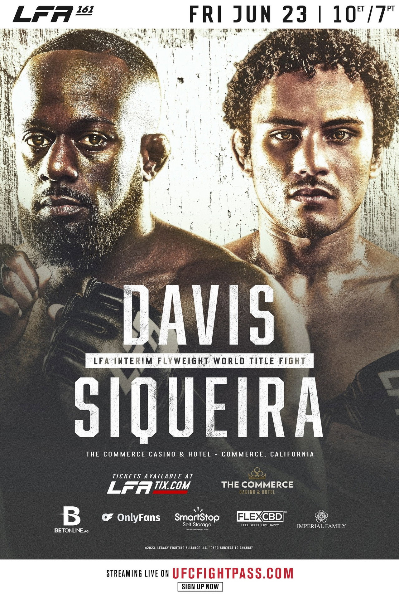 LFA 161: Davis vs. Siqueira filmaffisch