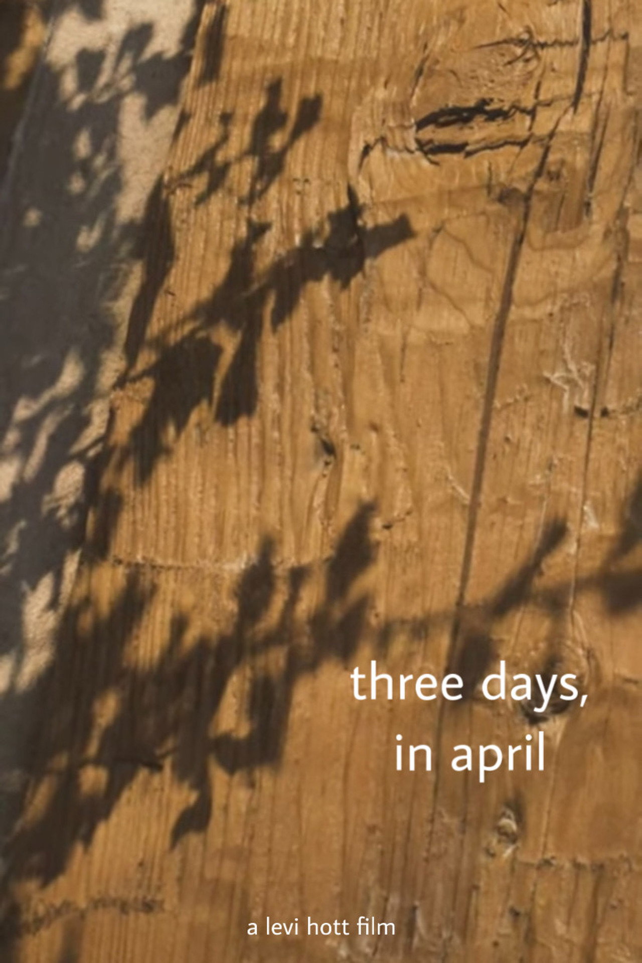 three days, in april filmaffisch