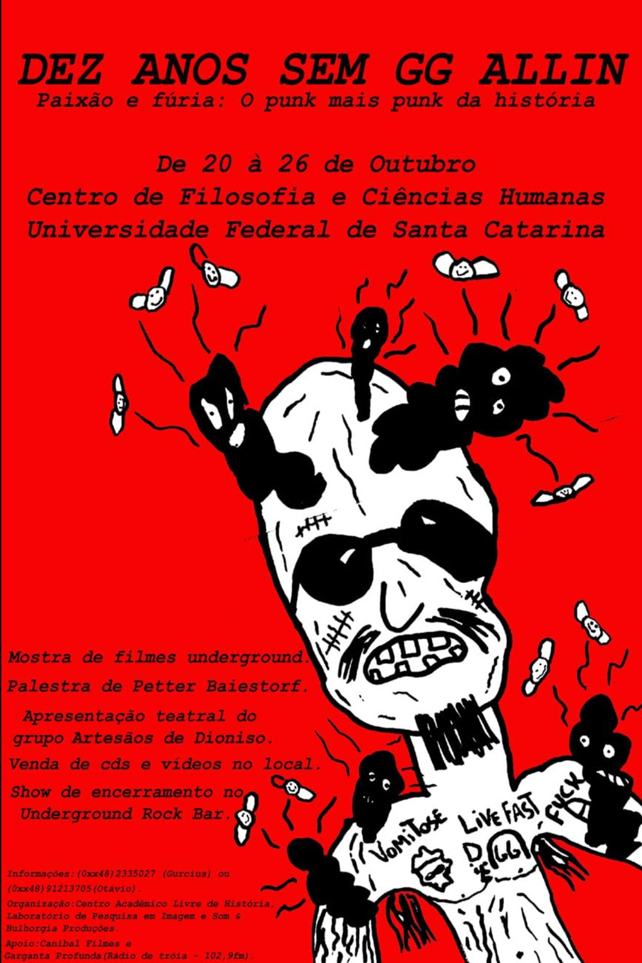 Dez Anos sem GG Allin filmaffisch