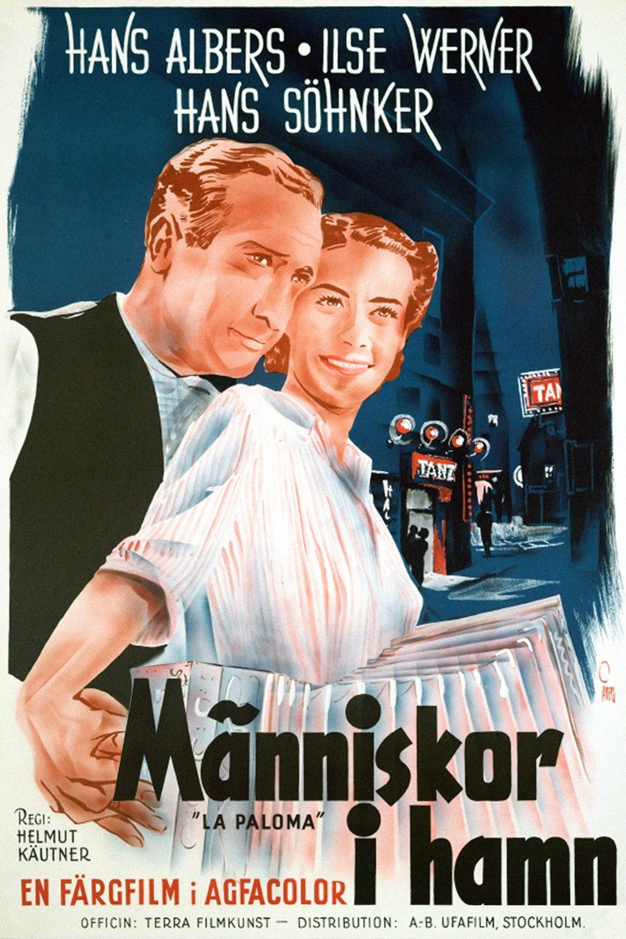 Människor i hamn filmaffisch