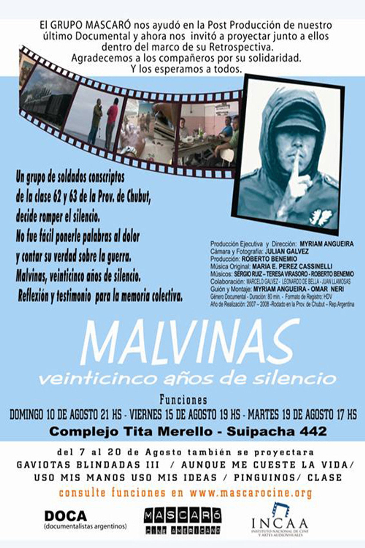 Malvinas. Veinticinco años de silencio filmaffisch