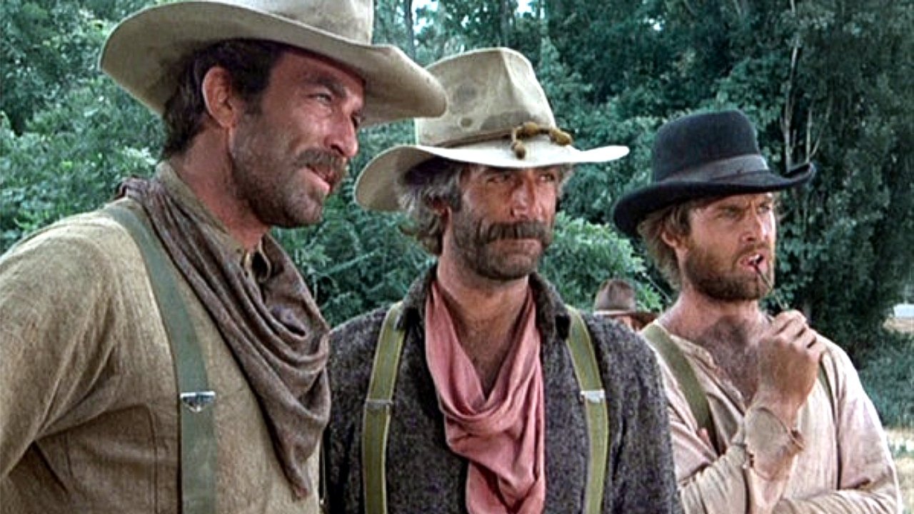 movie stars Tom Selleck, Sam Elliott and Jeff Osterhage as the Sackett Brot...