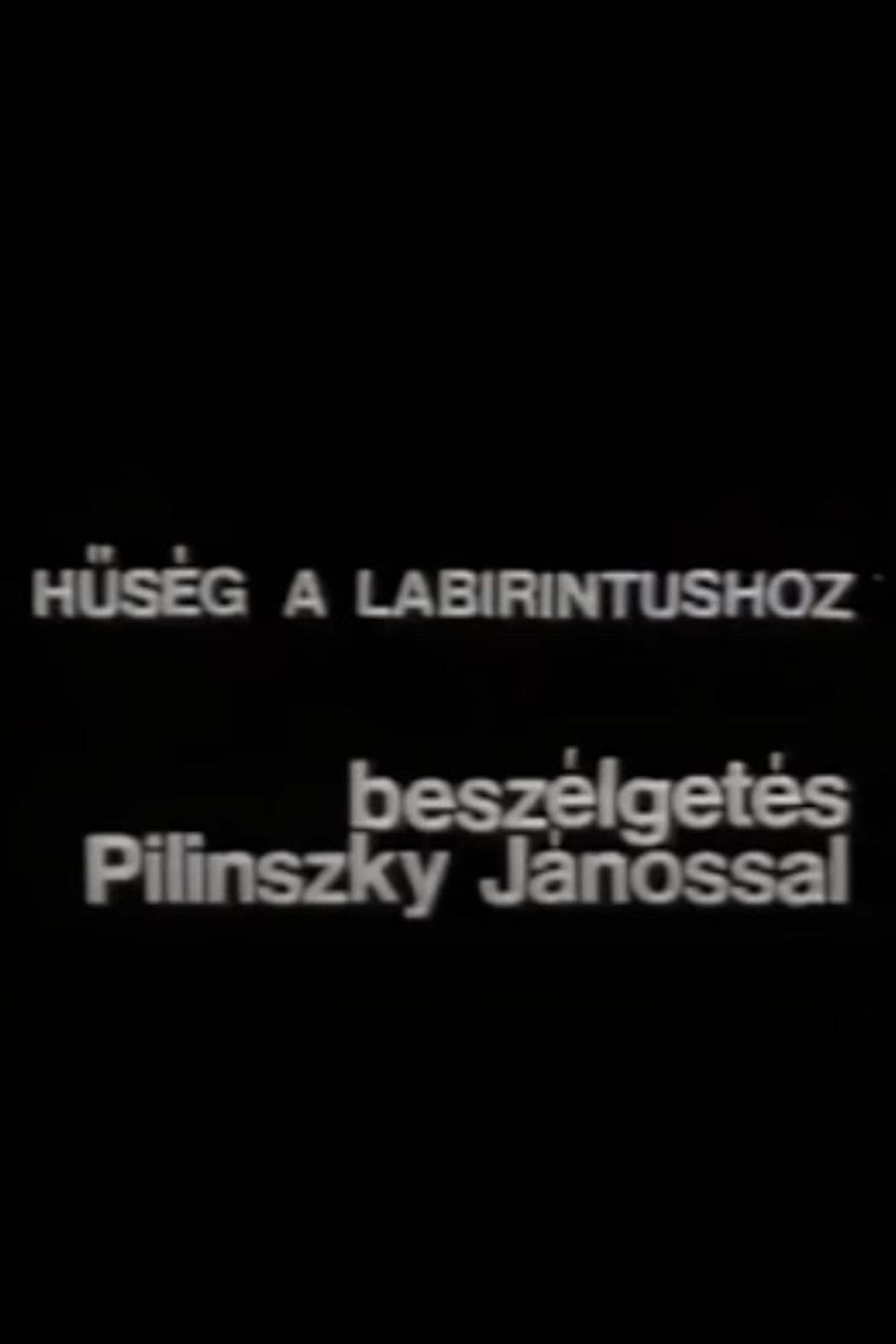 Hűség a labirintushoz – Beszélgetés Pilinszky Jánossal Backdrop