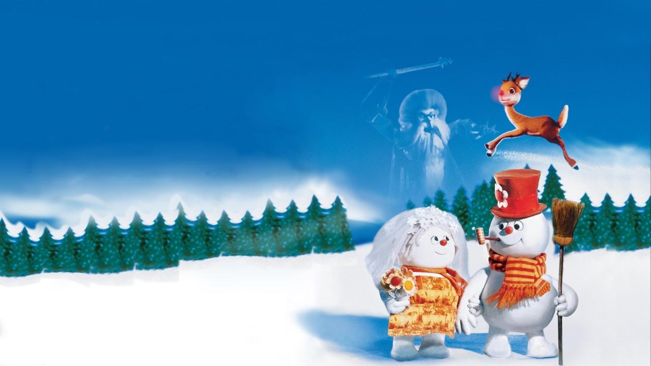 Rudolph and Frosty's Christmas in July Backdrop Image