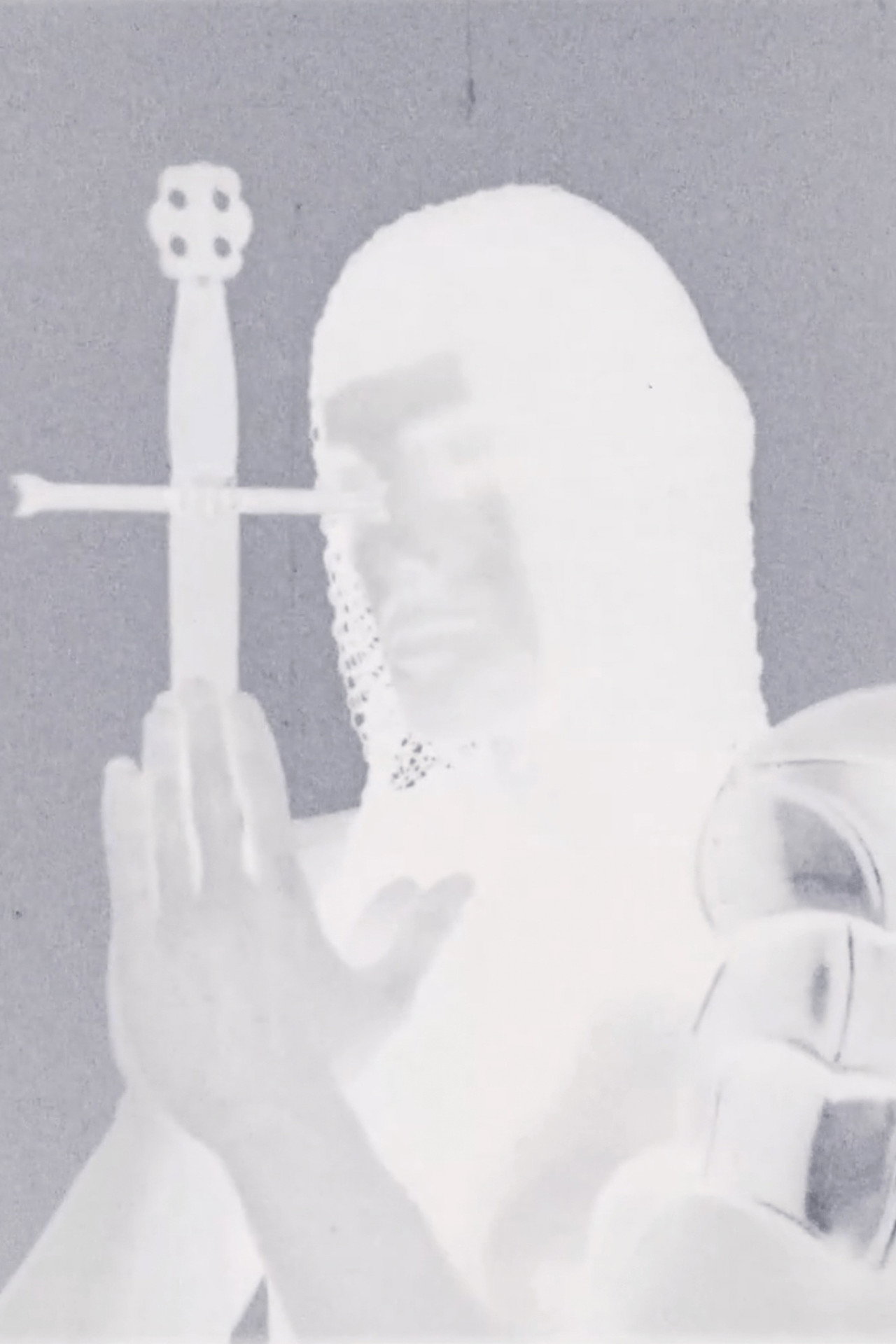 Warrior Figure on a Grey Background