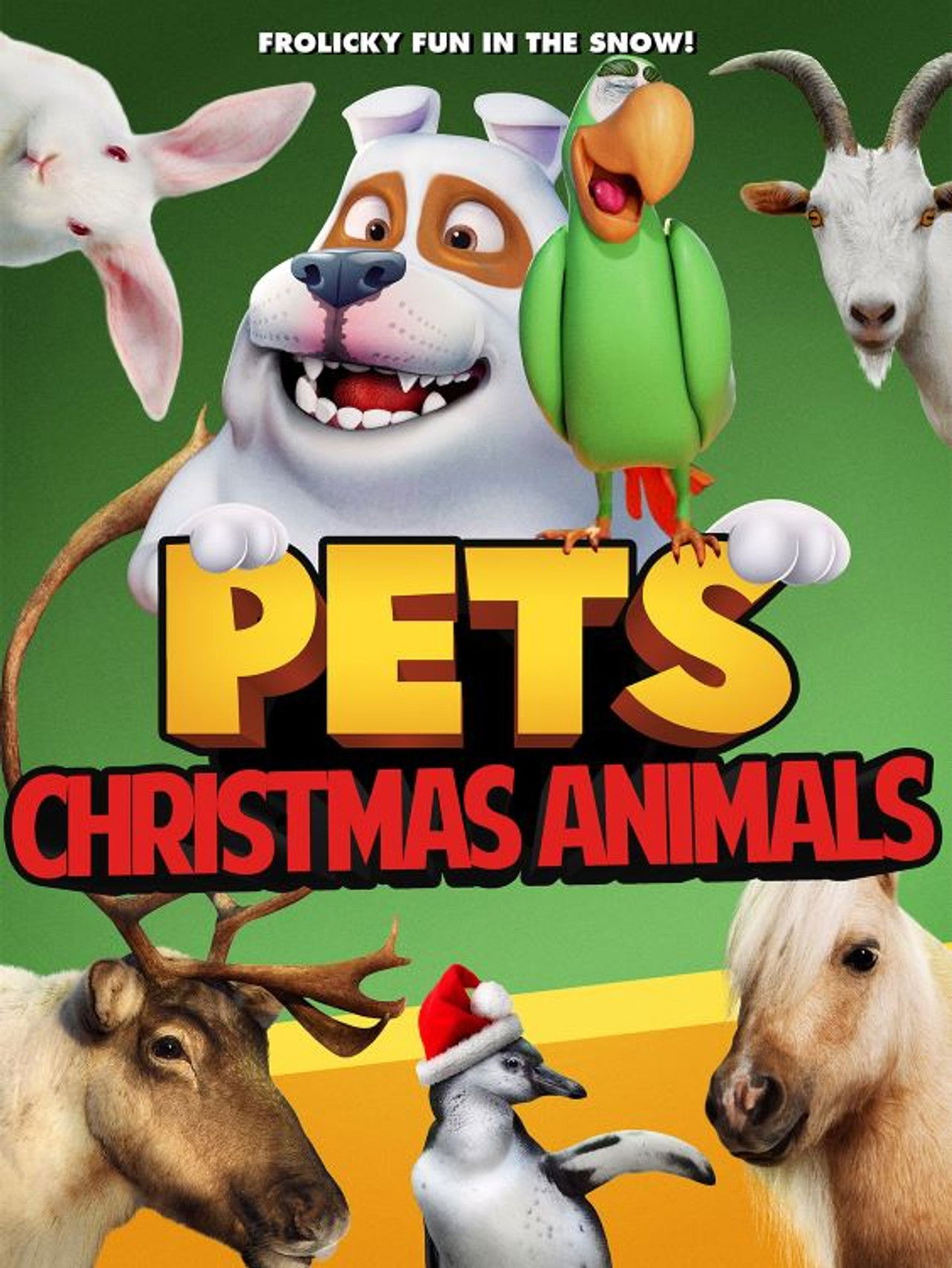 Pets: Christmas Animals Backdrop