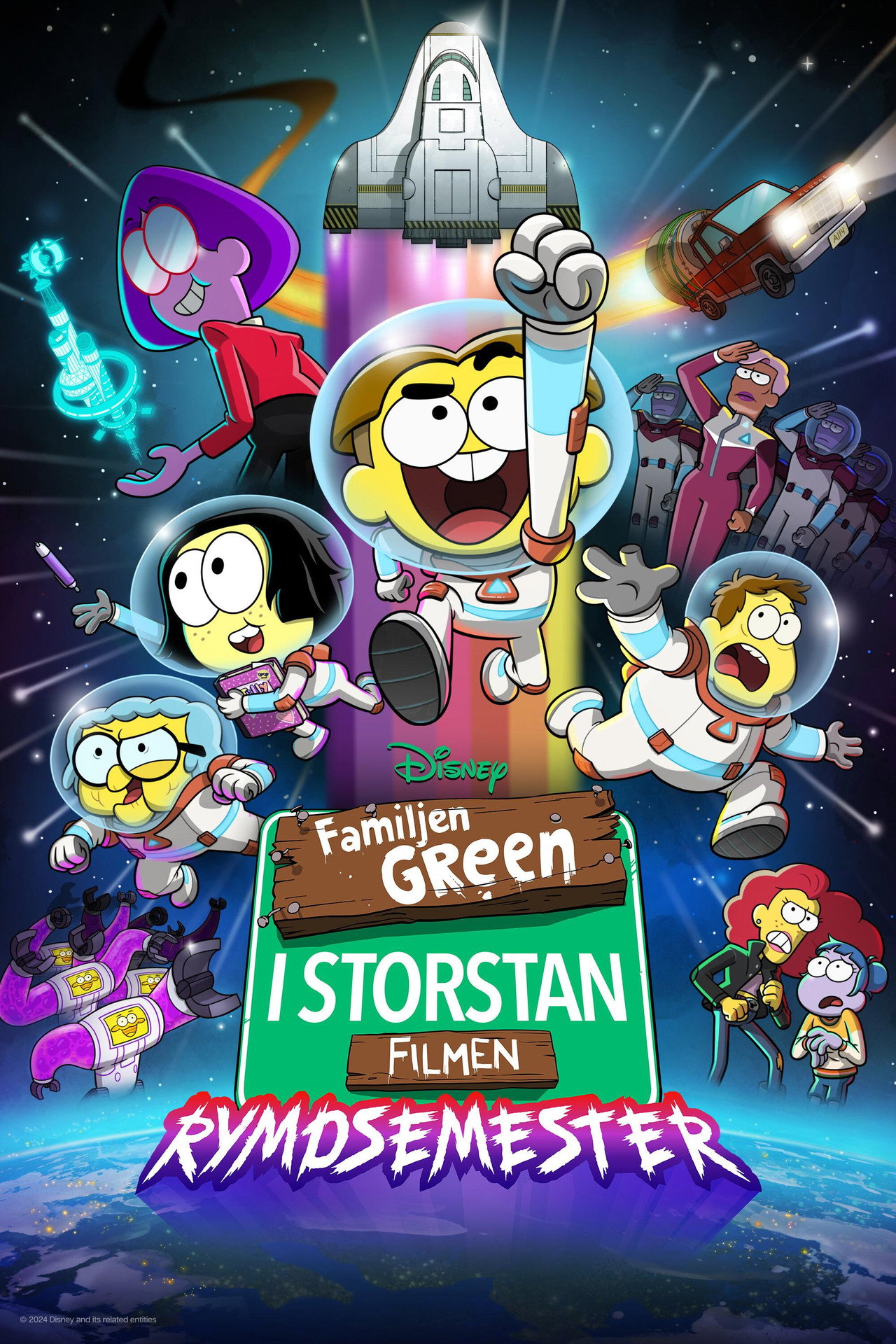 Familjen Green i storstan - Filmen: Rymdsemester filmaffisch
