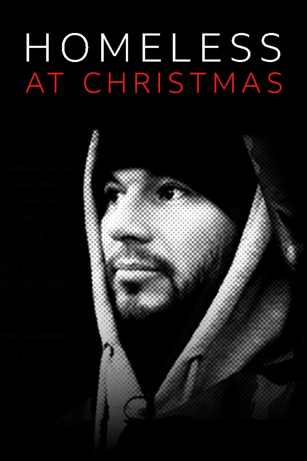 Homeless at Christmas Backdrop