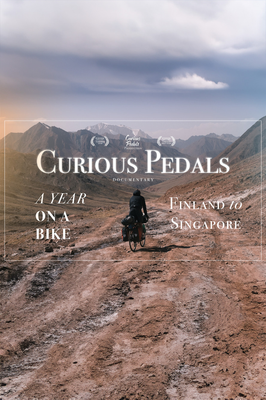 Curious Pedals - Cycling from Finland to Singapore poster