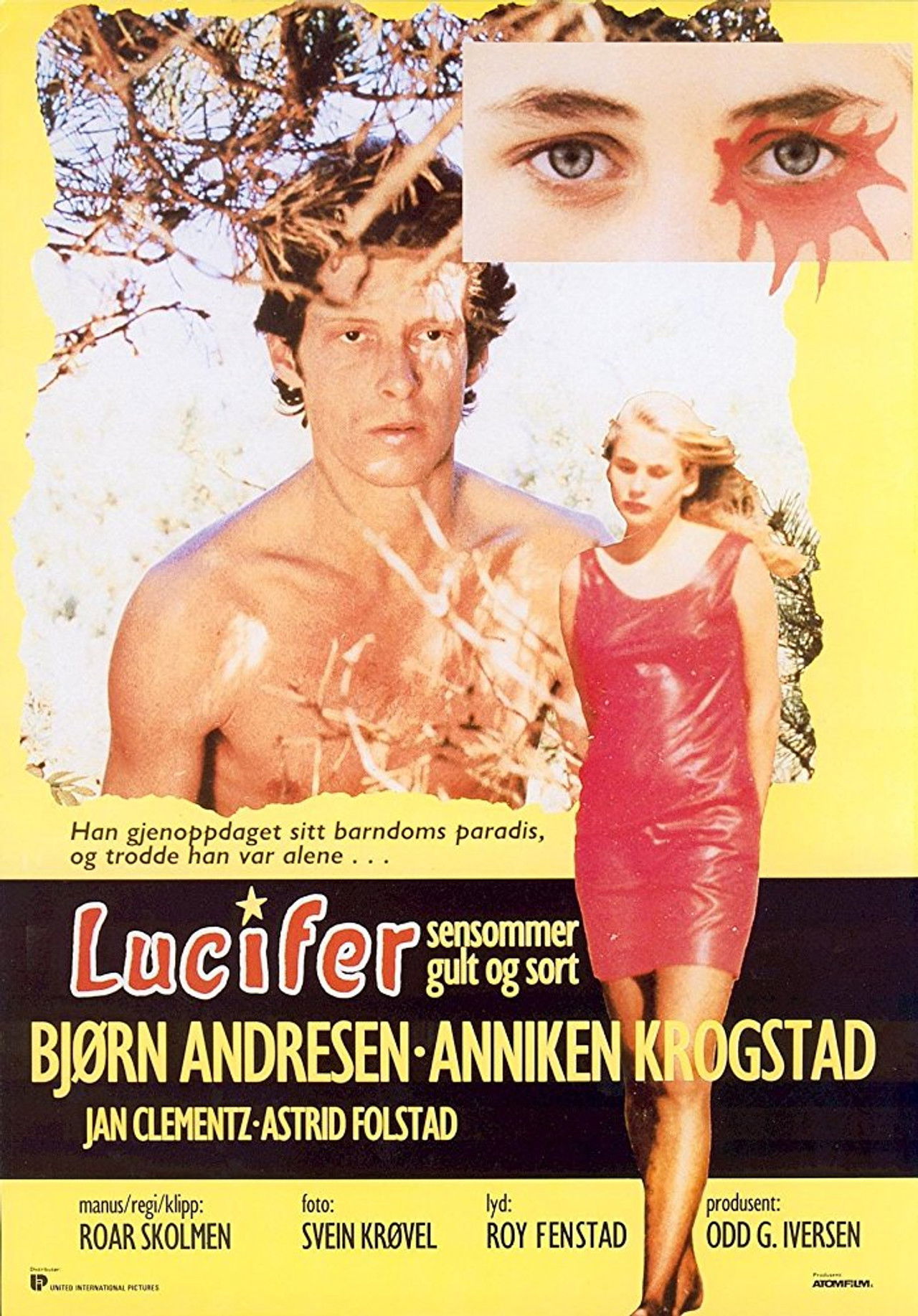 Lucifer Sensommer - gult og sort Backdrop