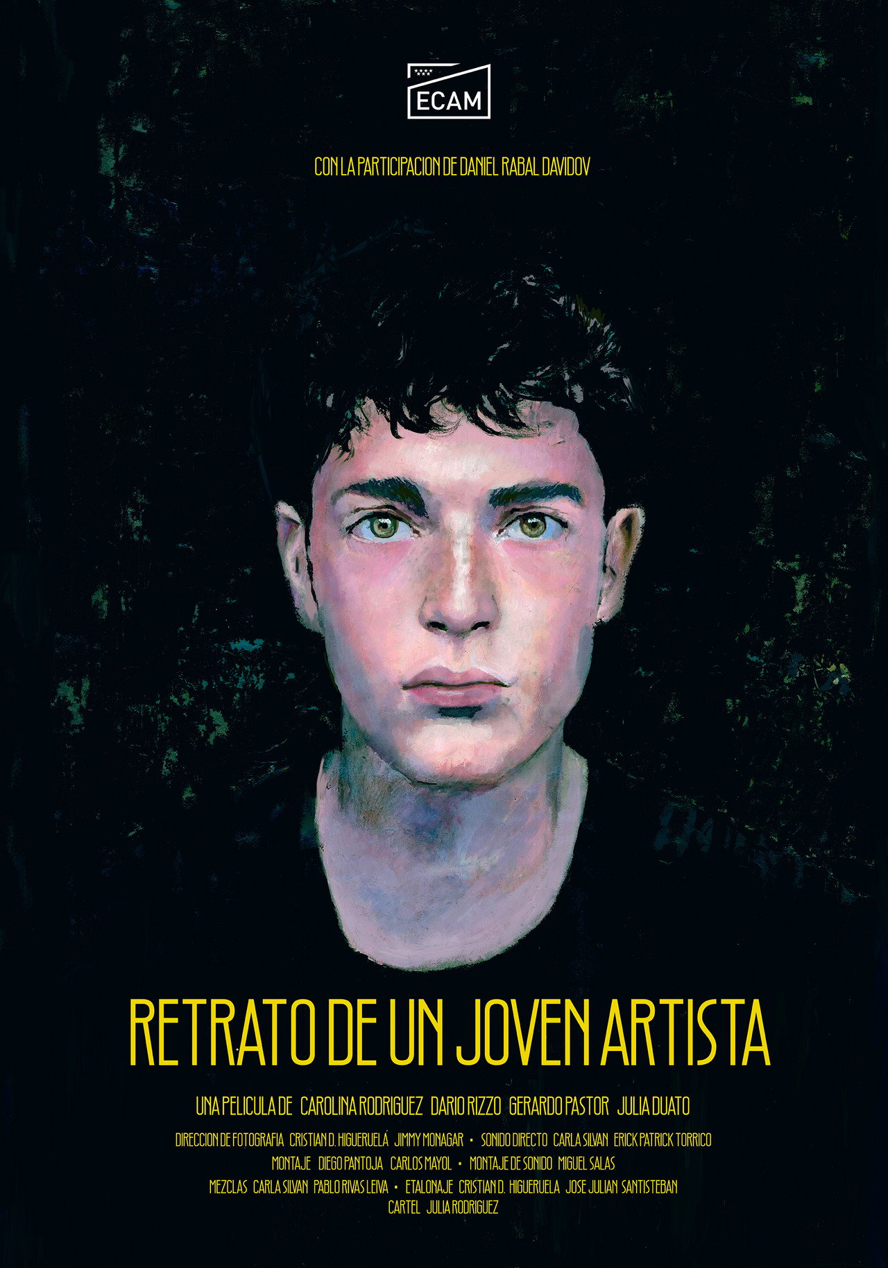 Retrato de un joven artista Backdrop
