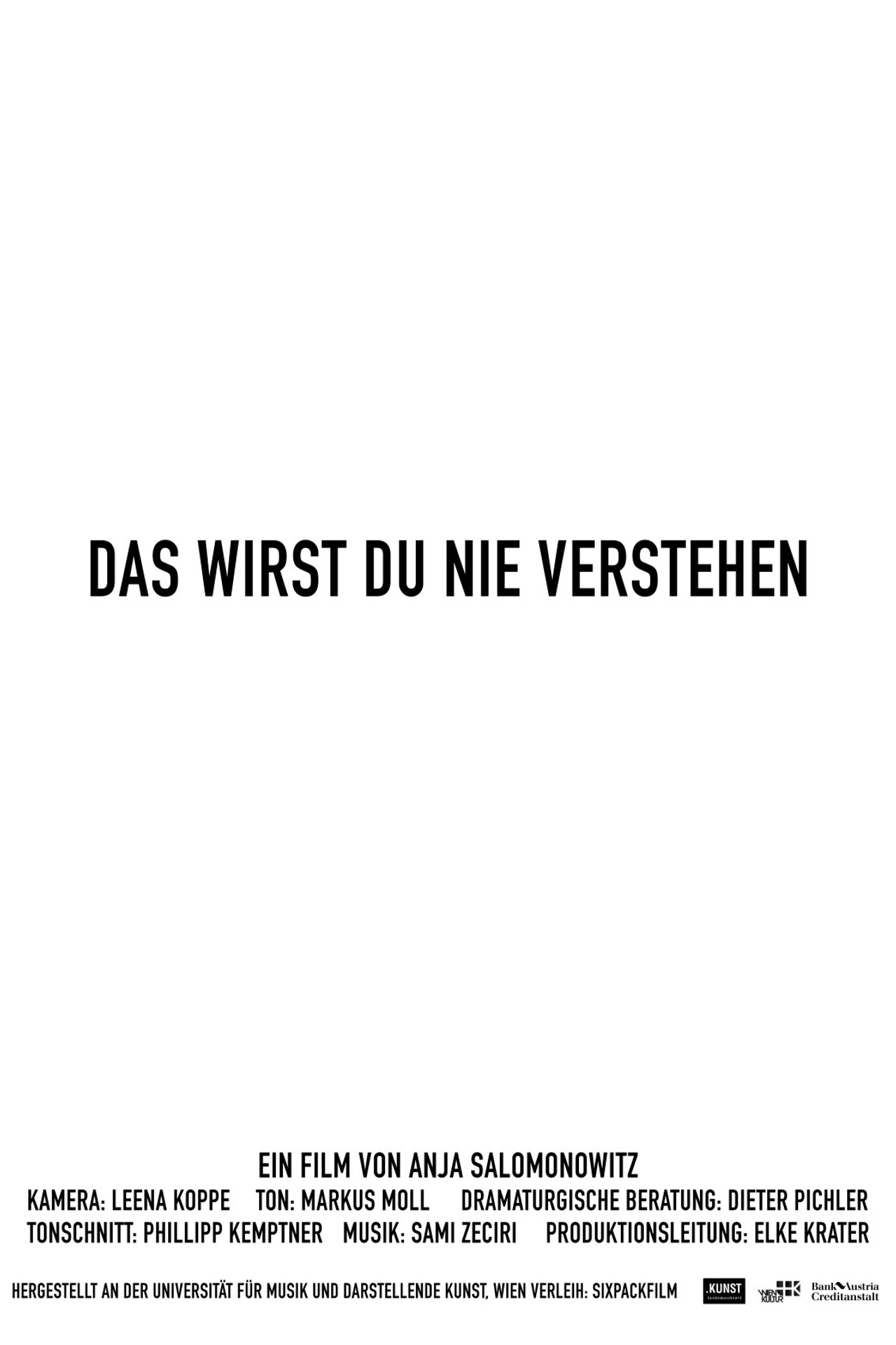 Das wirst du nie verstehen filmaffisch