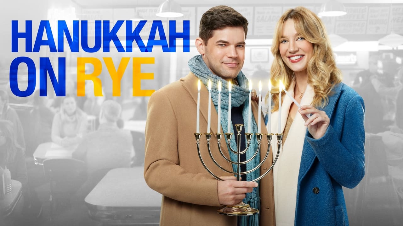 Hanukkah on Rye background