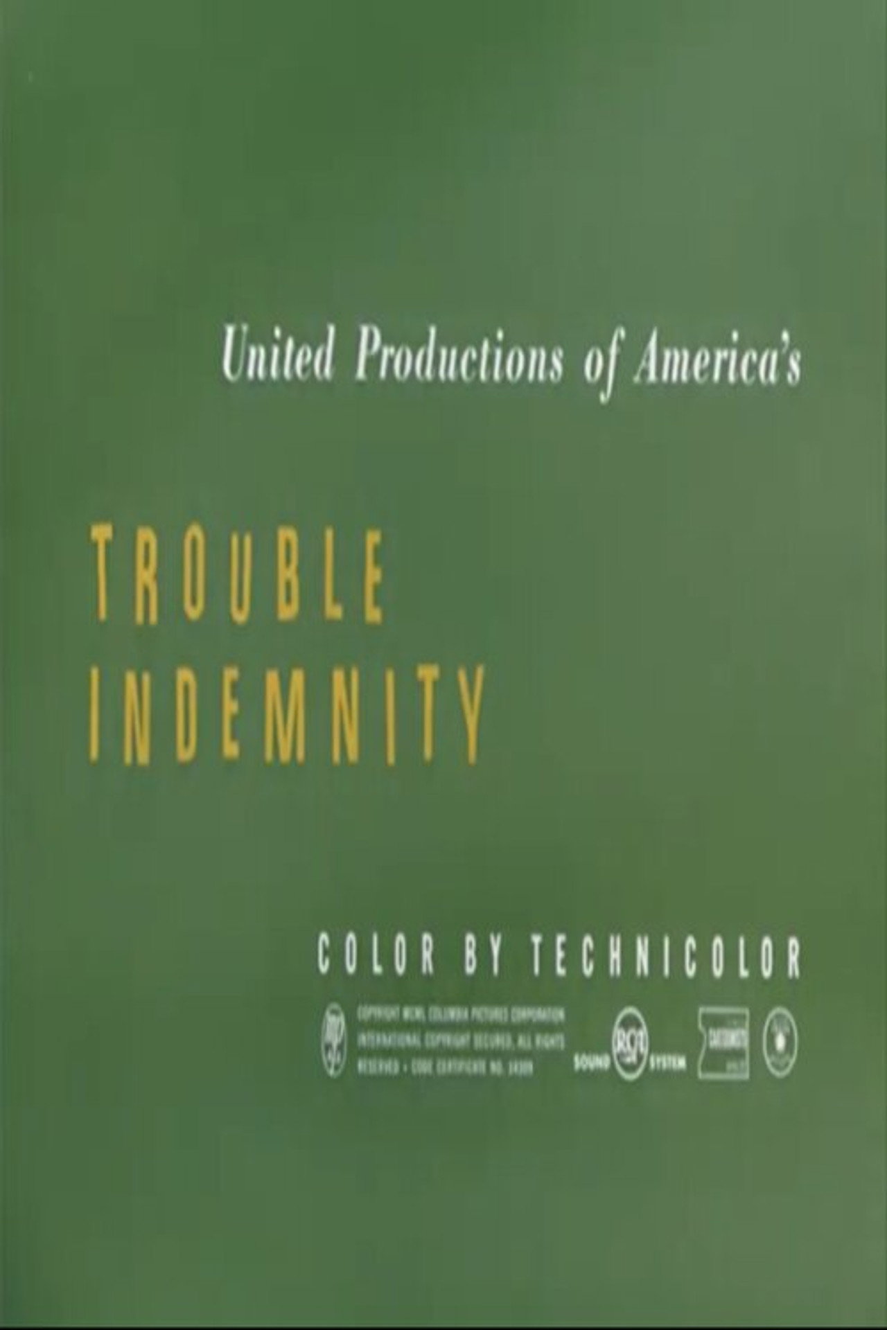 Trouble Indemnity filmaffisch