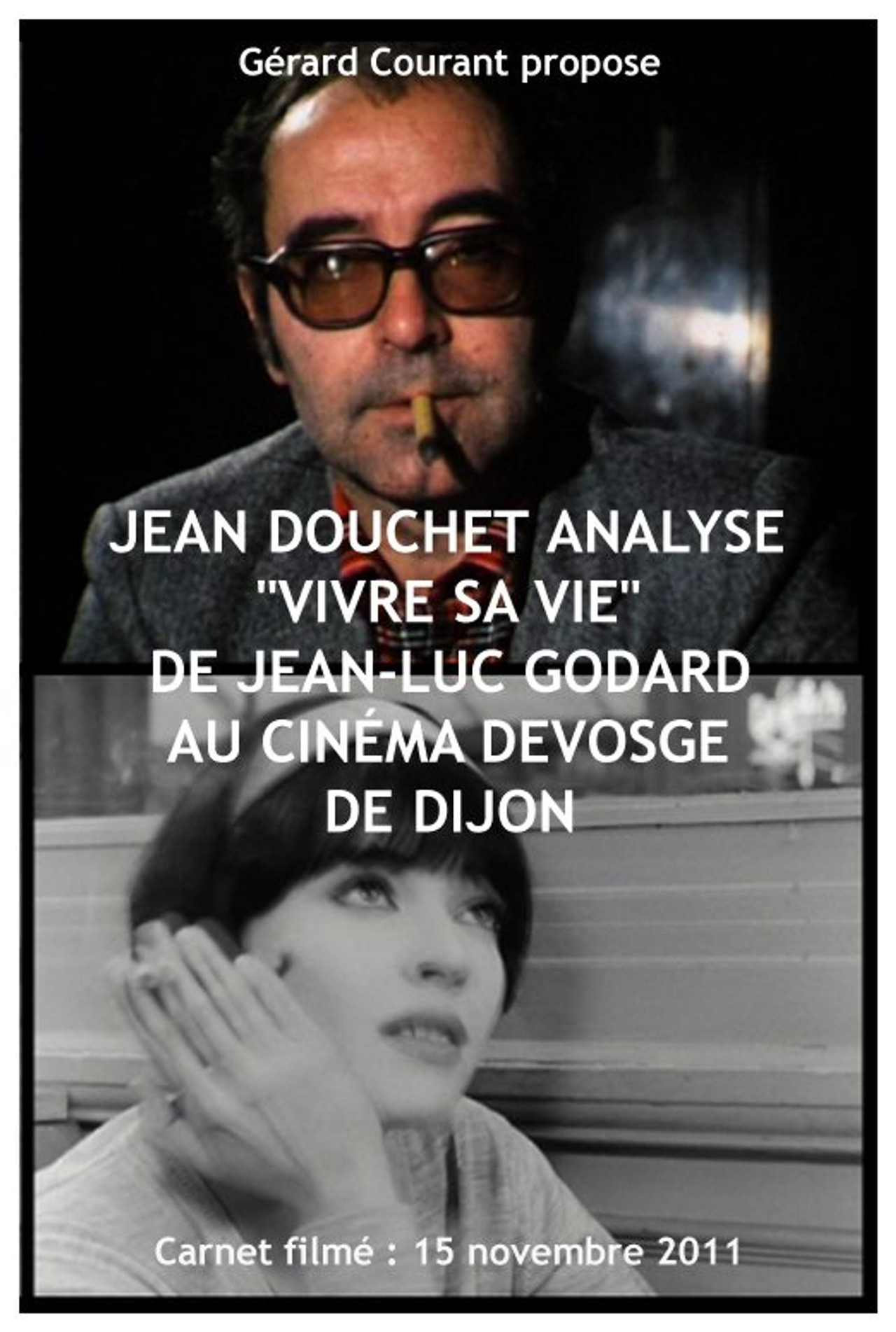 Jean Douchet analyse « Vivre sa vie » de Jean-Luc Godard au cinéma Devosge de Dijon Backdrop