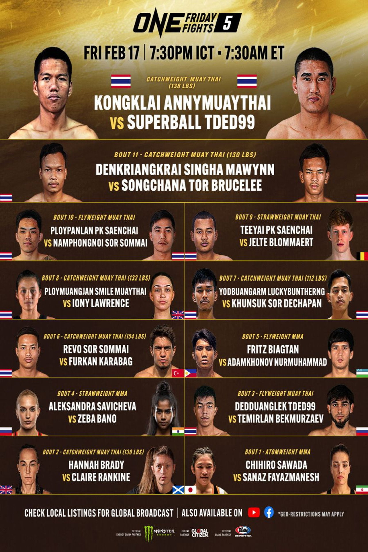 ONE Friday Fights 5: Kongklai vs. Superball filmaffisch