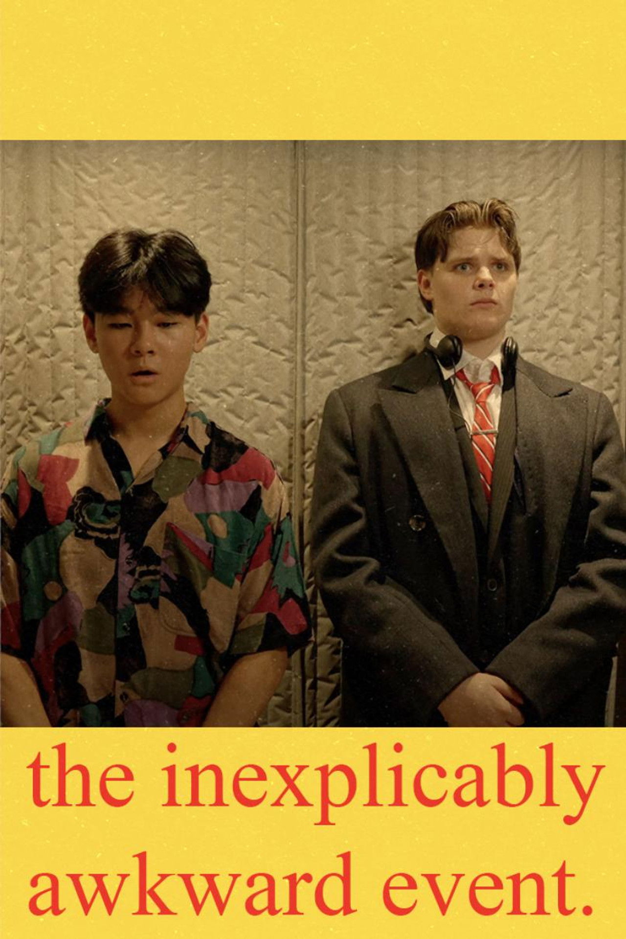 The inexplicably awkward event where two polar opposite people get stuck in an elevator at 9:30 am in the morning. Backdrop