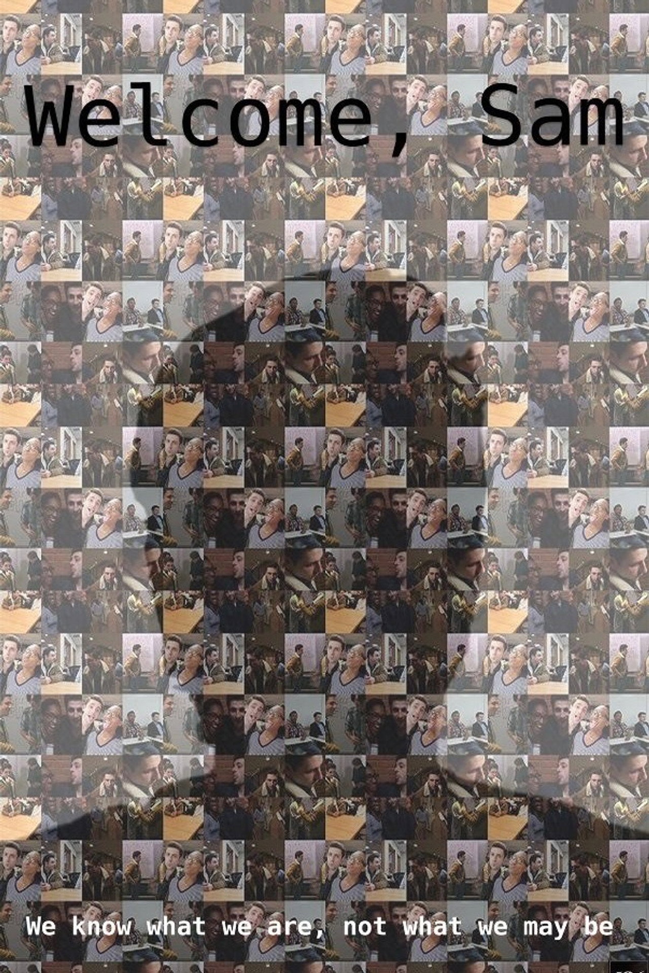 Welcome, Sam Backdrop