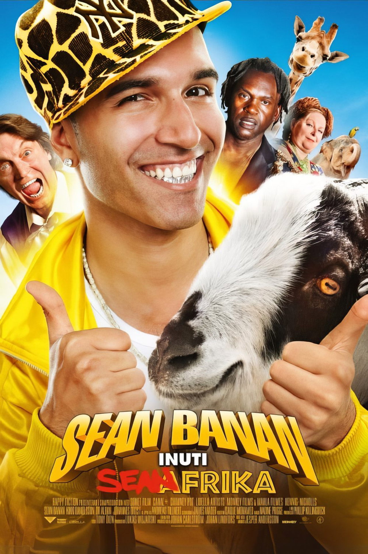 Sean Banan inuti Seanfrika filmaffisch