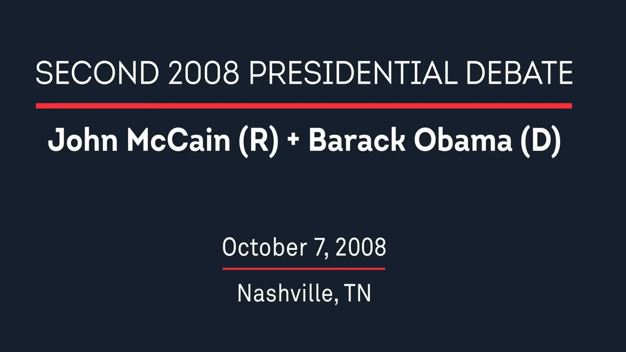 2008 Second Presidential Debate backdrop