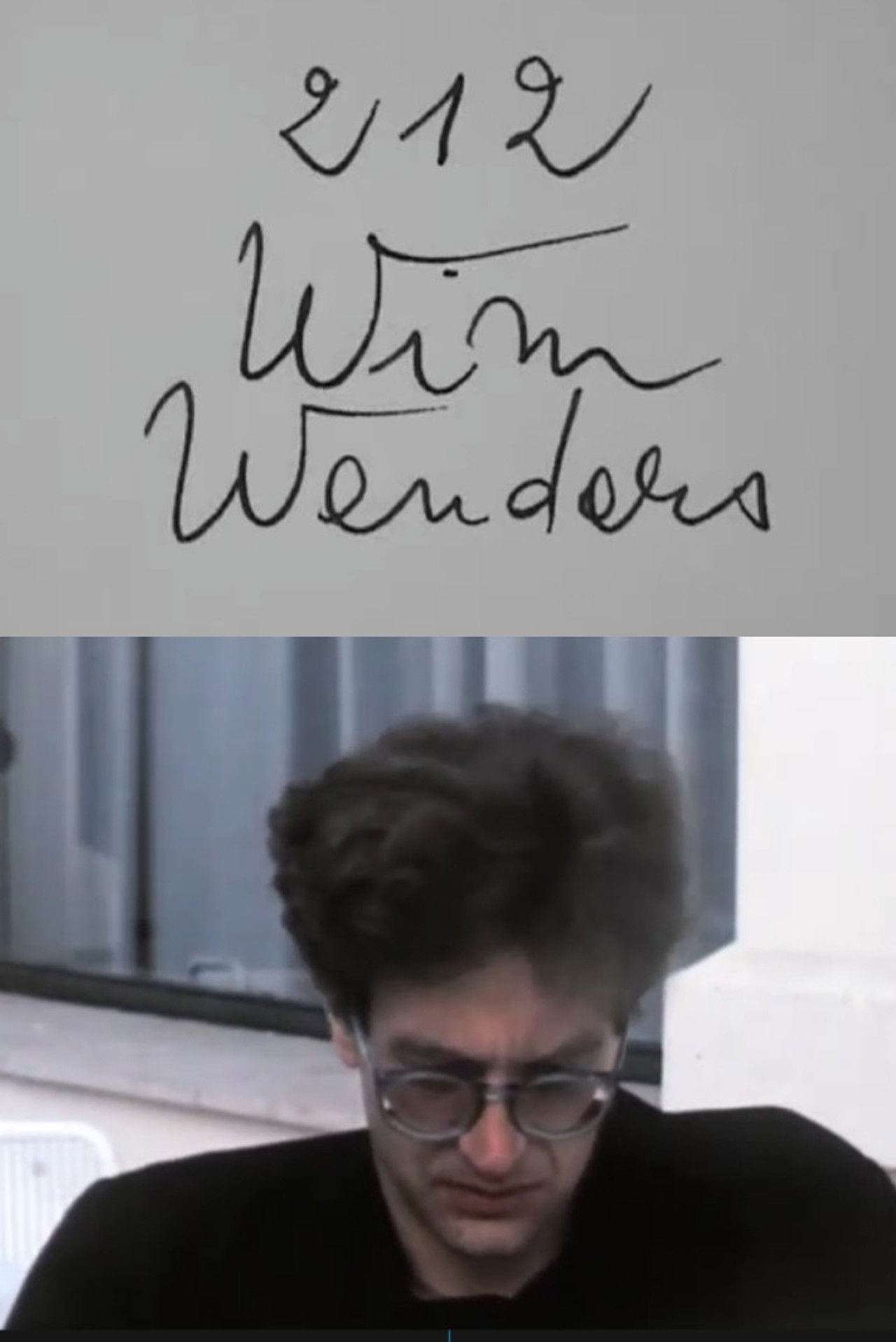 Cinématon n°212 : Wim Wenders Backdrop