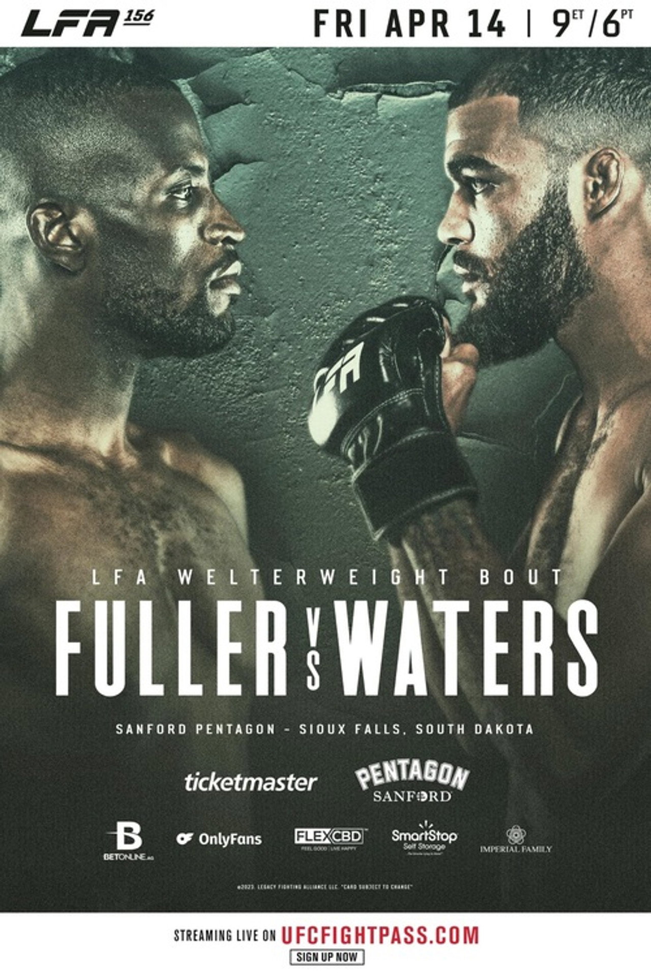 LFA 156: Fuller vs. Waters filmaffisch