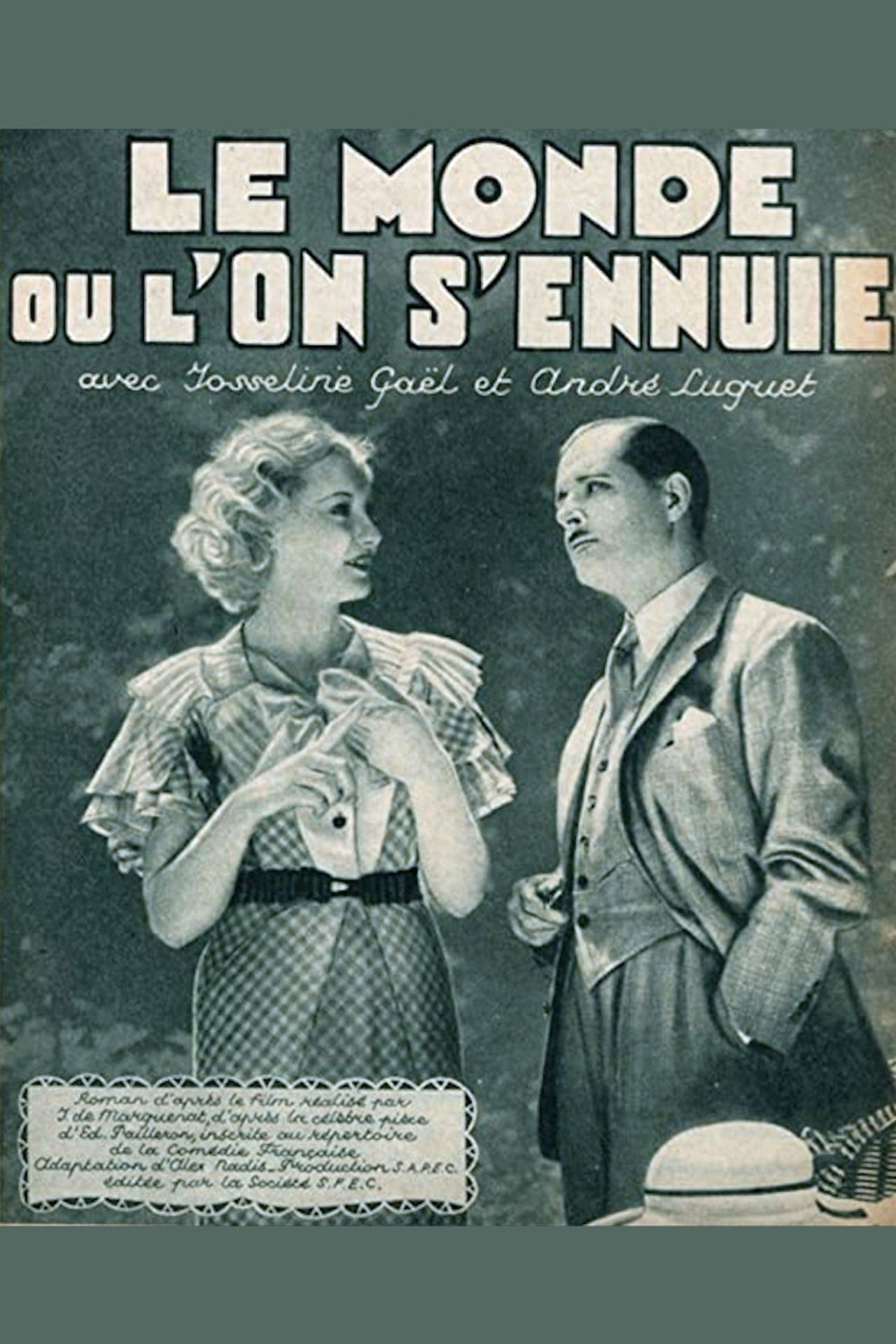 Le monde où l'on s'ennuie Backdrop