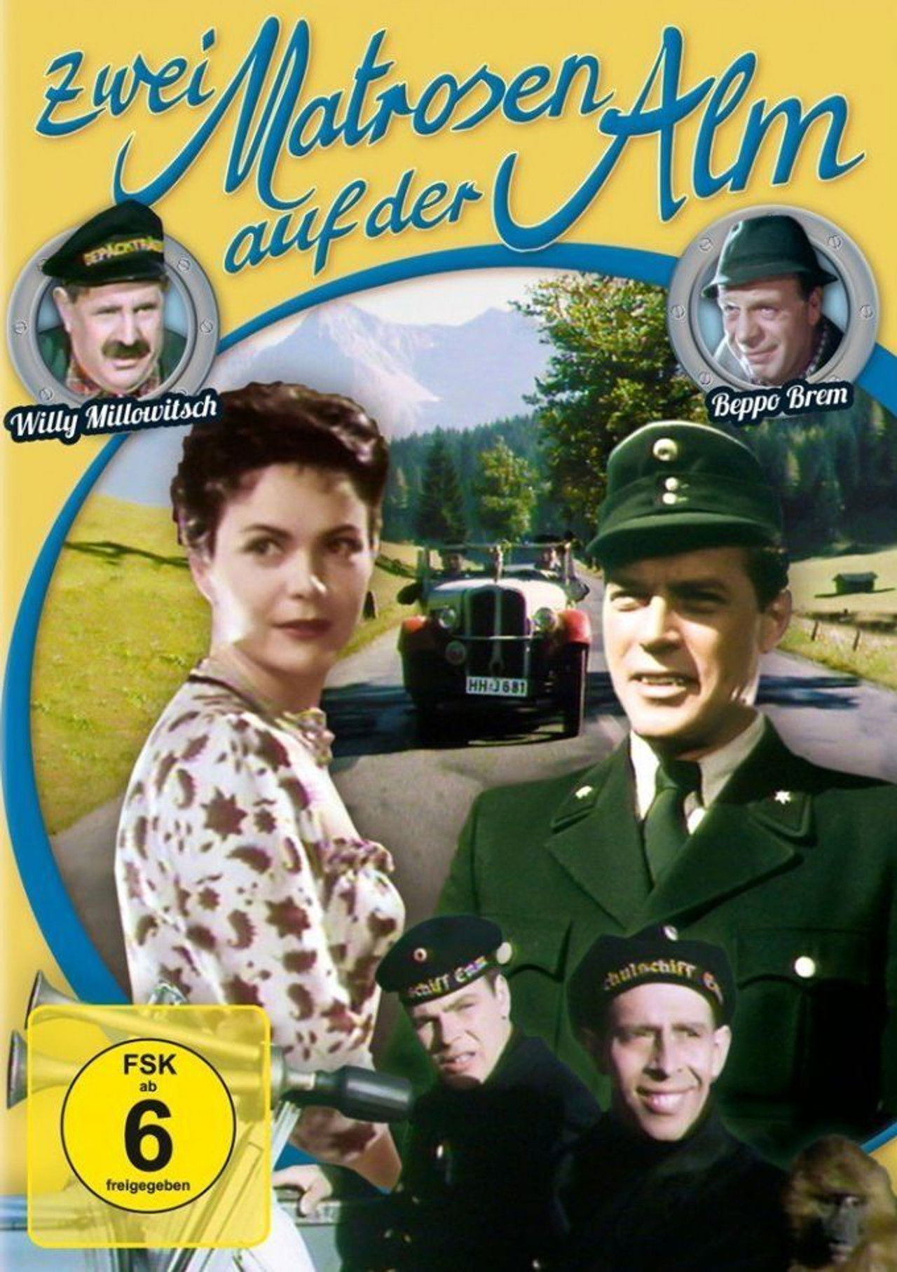 Zwei Matrosen auf der Alm Backdrop