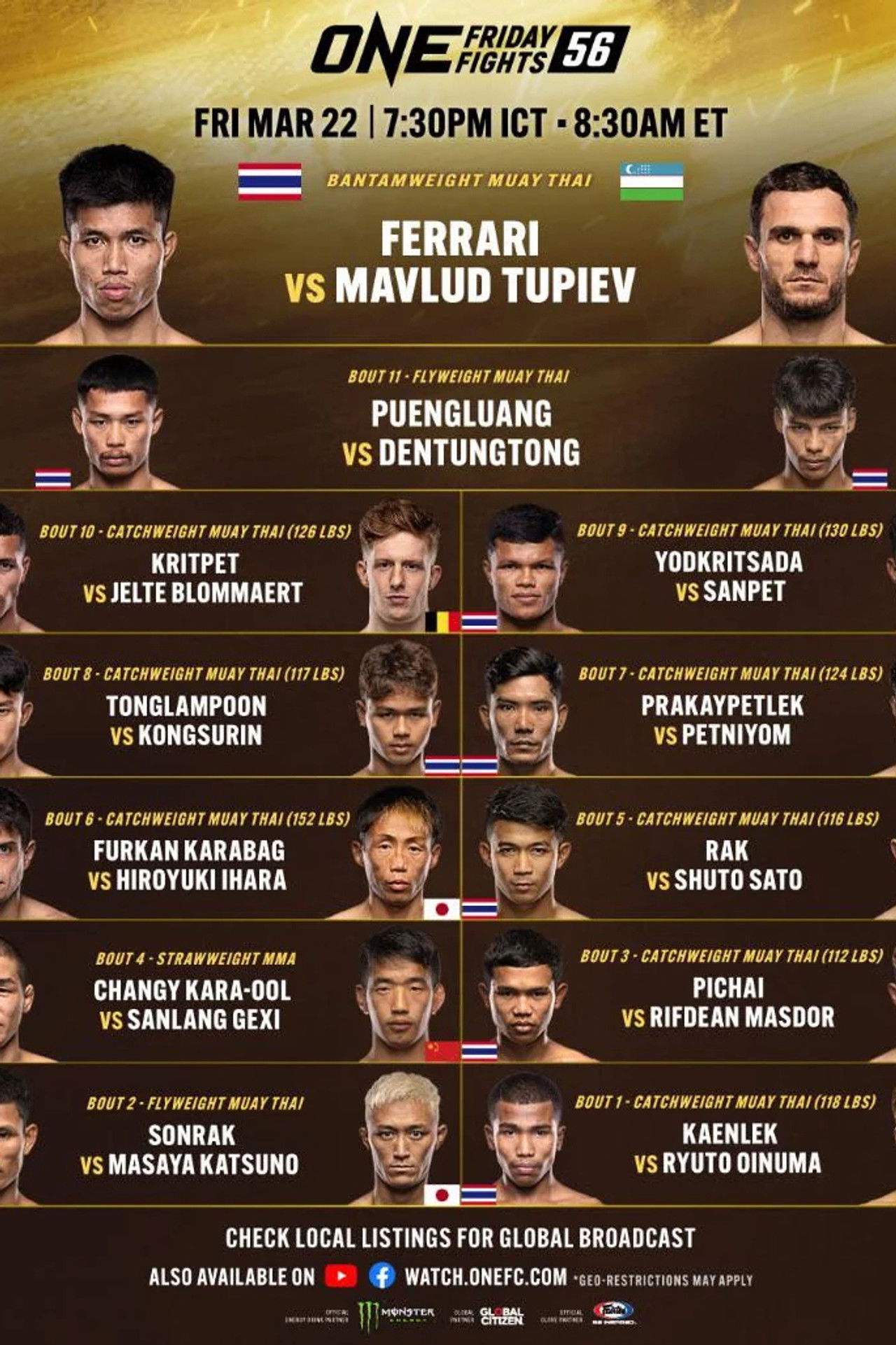 ONE Friday Fights 56: Ferrari vs. Tupiev Backdrop