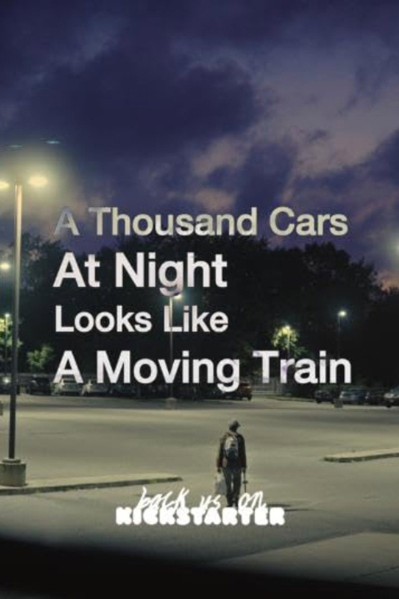 A Thousand Cars At Night Looks Like A Moving Train Backdrop