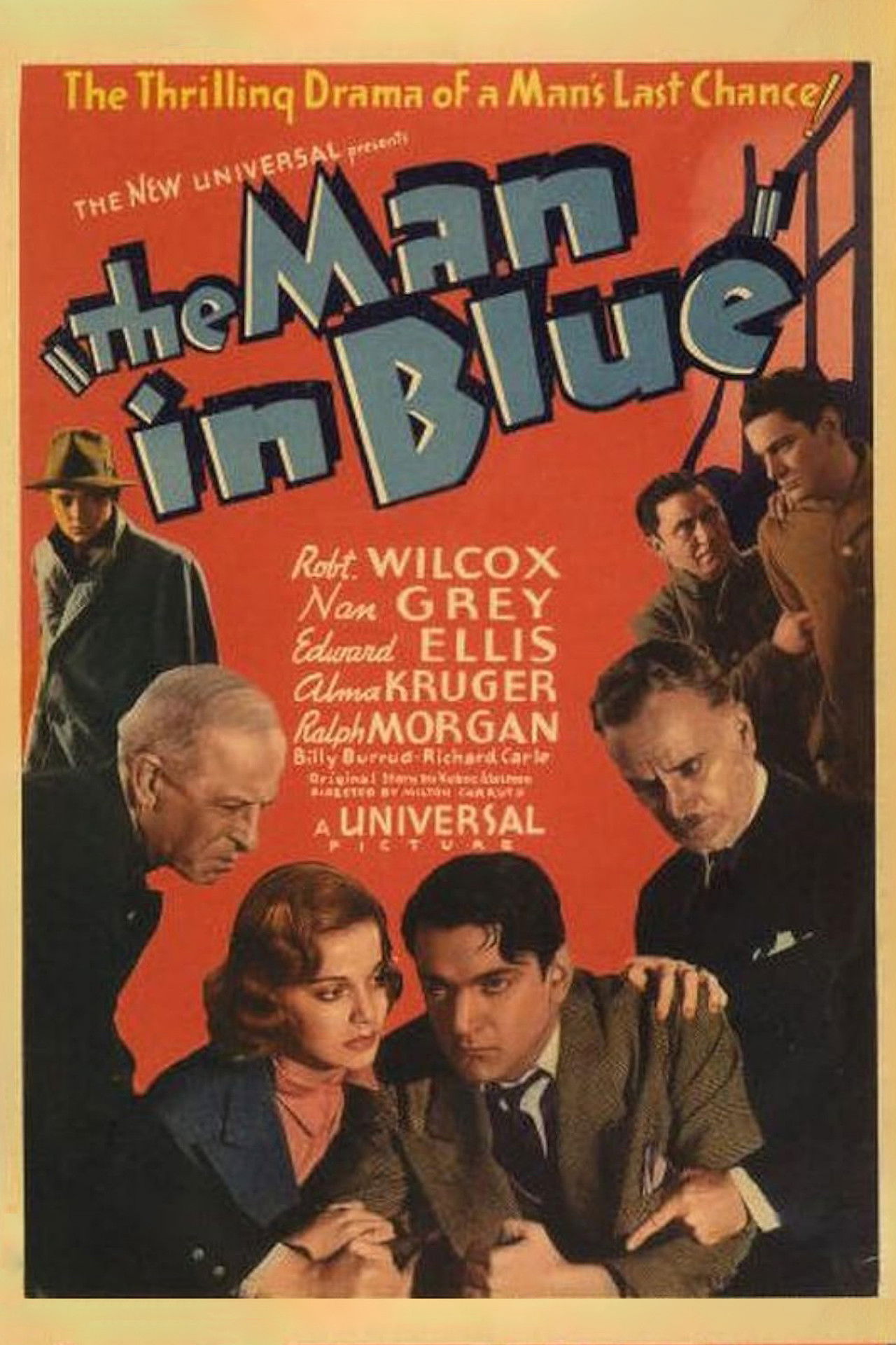 The Man in Blue Backdrop