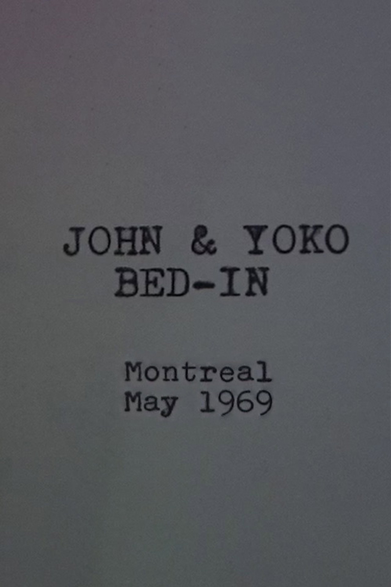 John & Yoko Bed-In