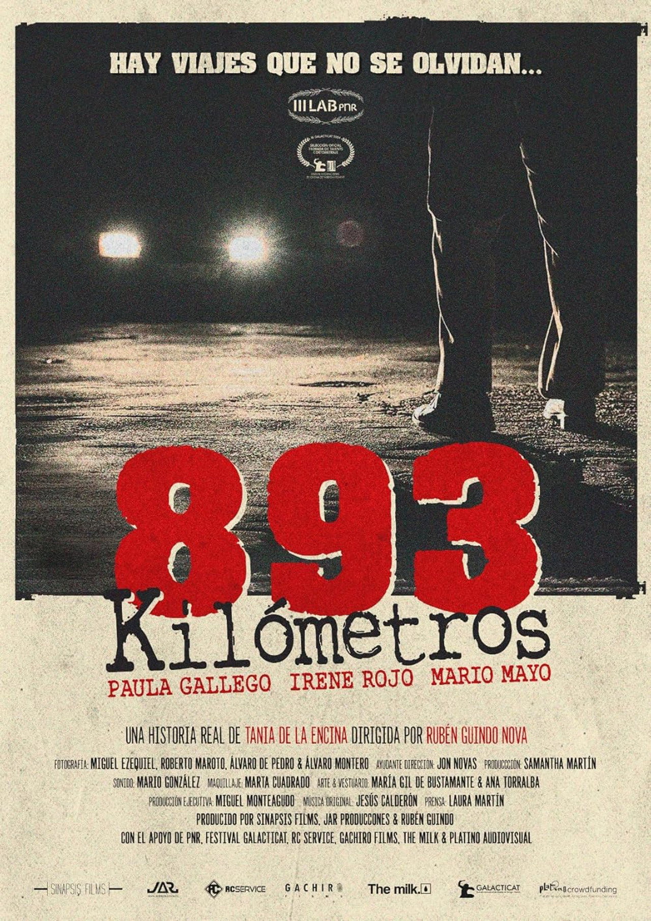 893 kilómetros filmaffisch