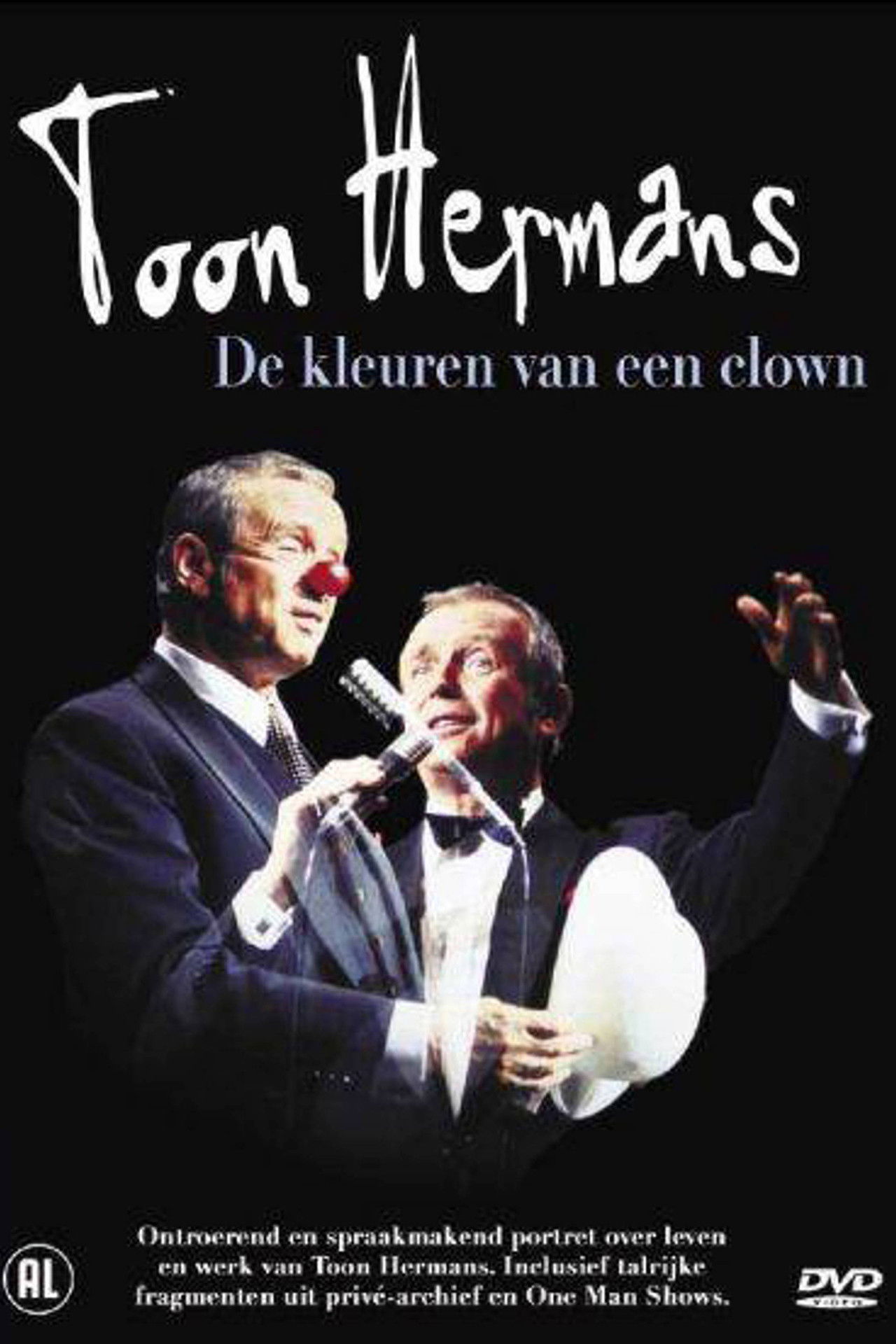 Toon Hermans, de kleuren van een clown Backdrop