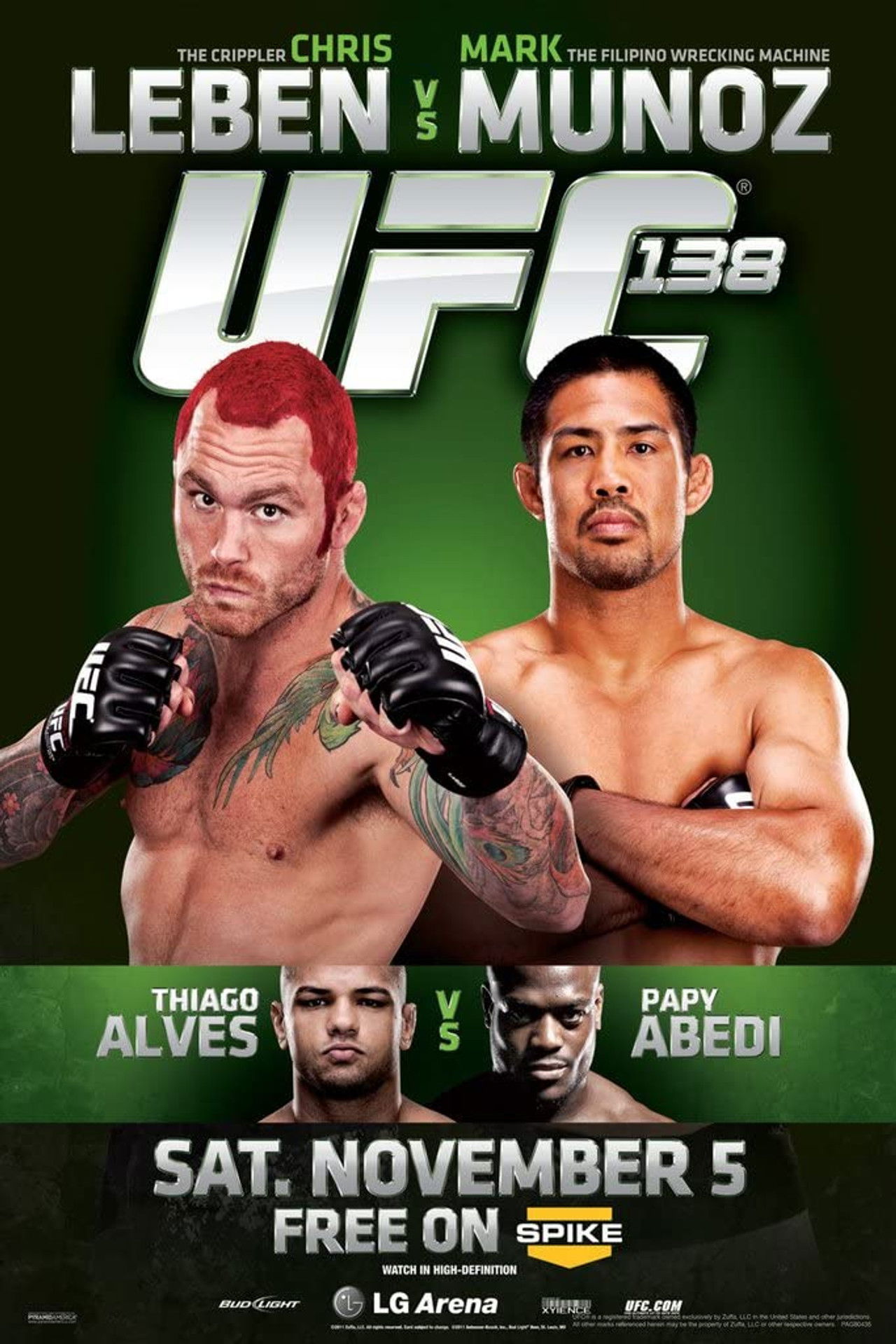 UFC 138: Leben vs. Muñoz Backdrop