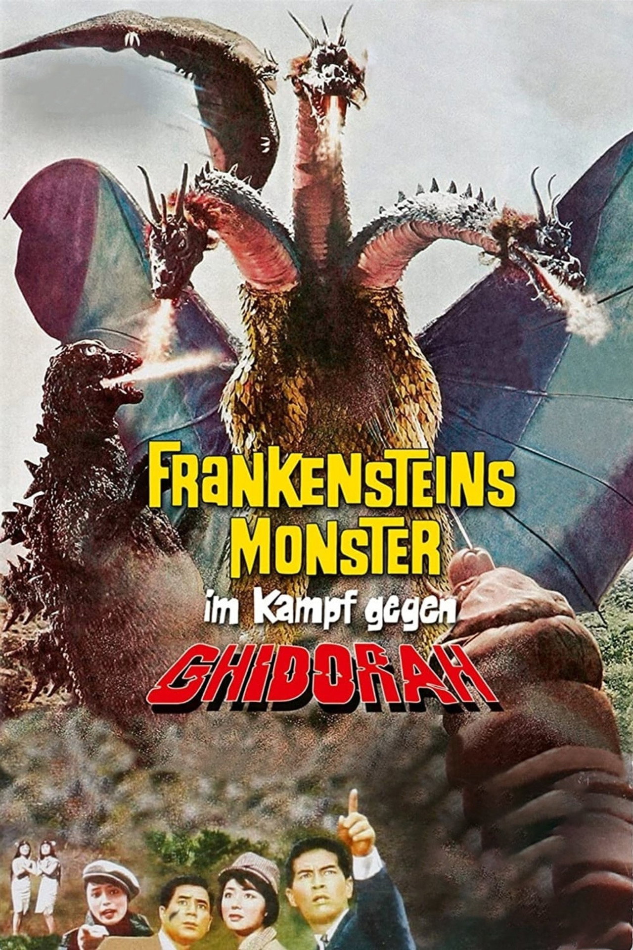 Frankensteins Monster im Kampf gegen Ghidorah