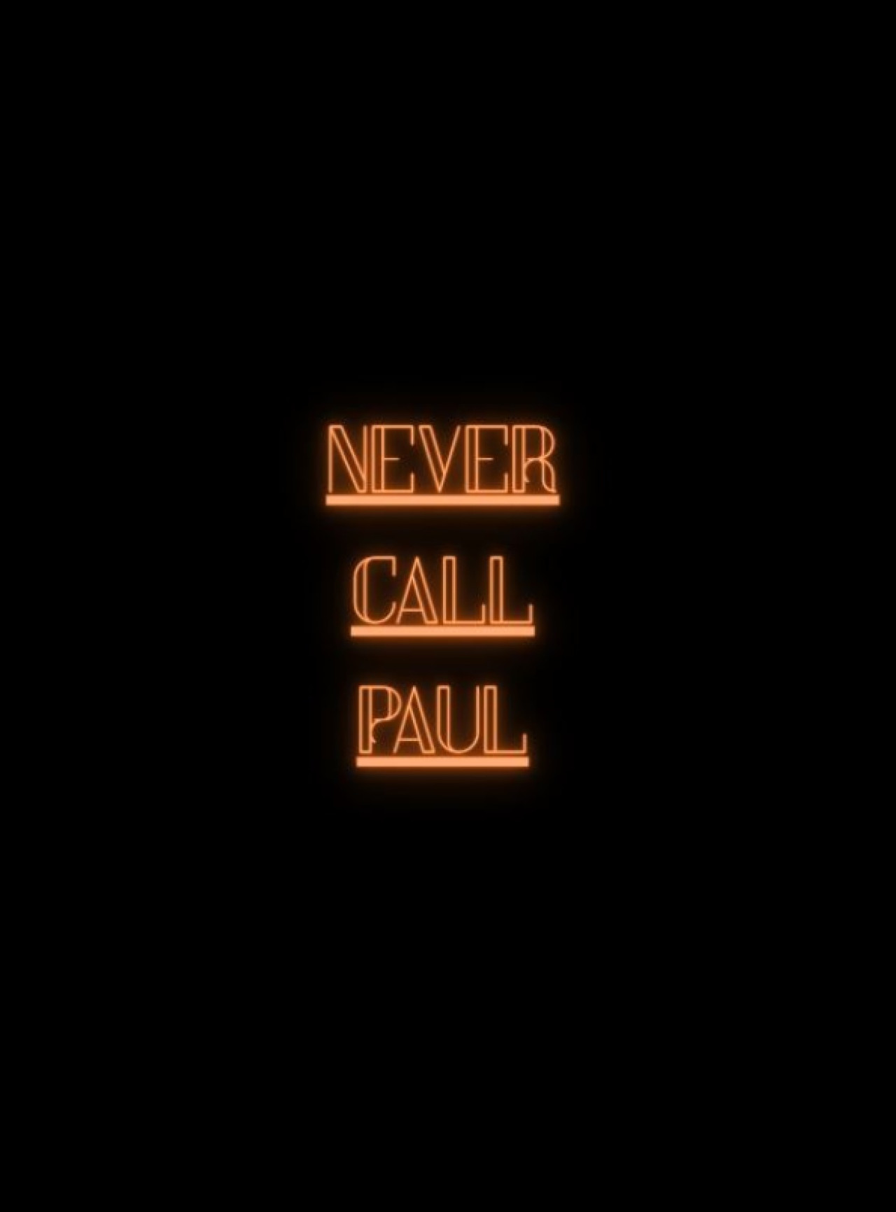 Never Call Paul: Commercial poster