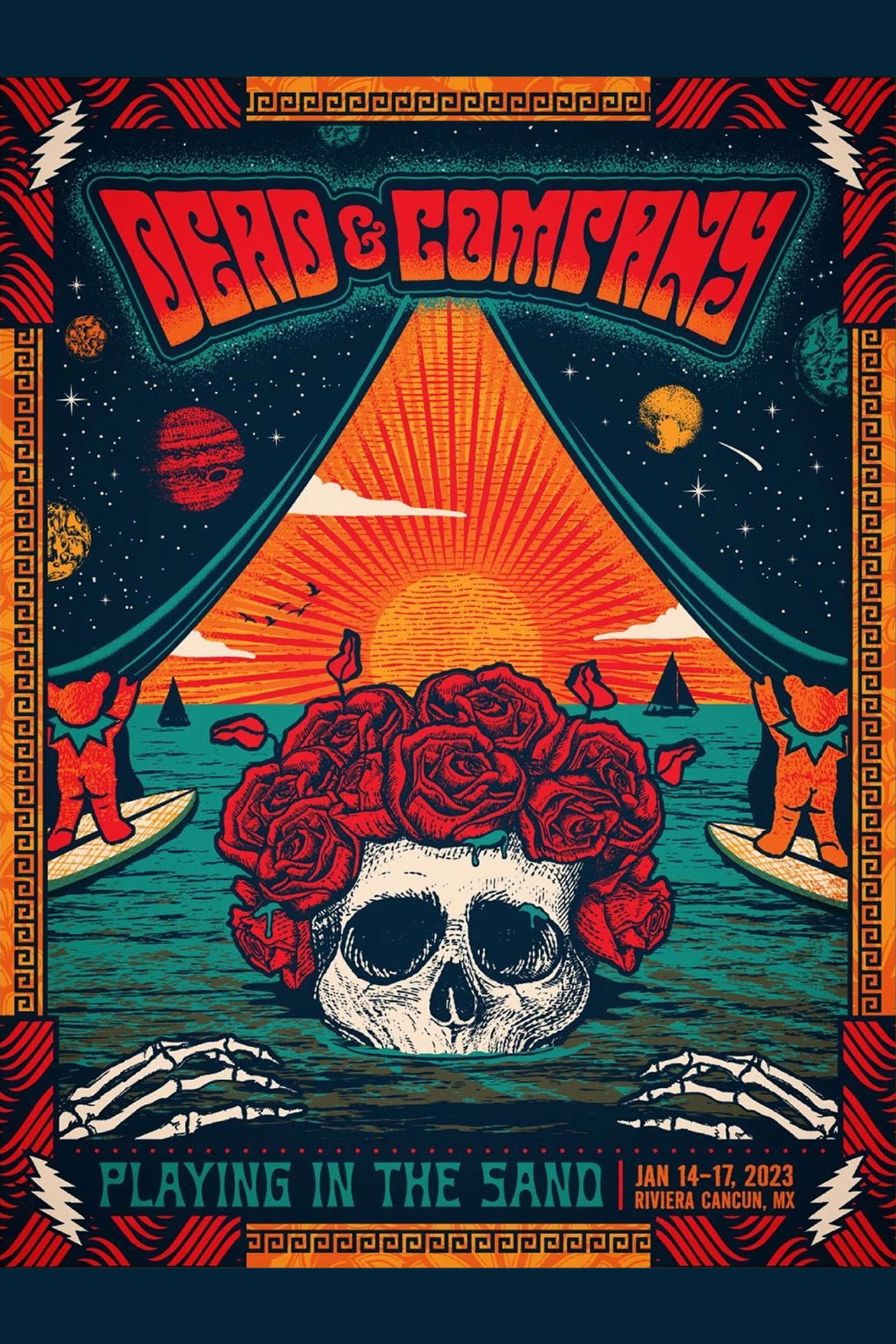 Dead & Company: 2023-01-16 Playing In The Sand, Riviera Maya, MX Backdrop