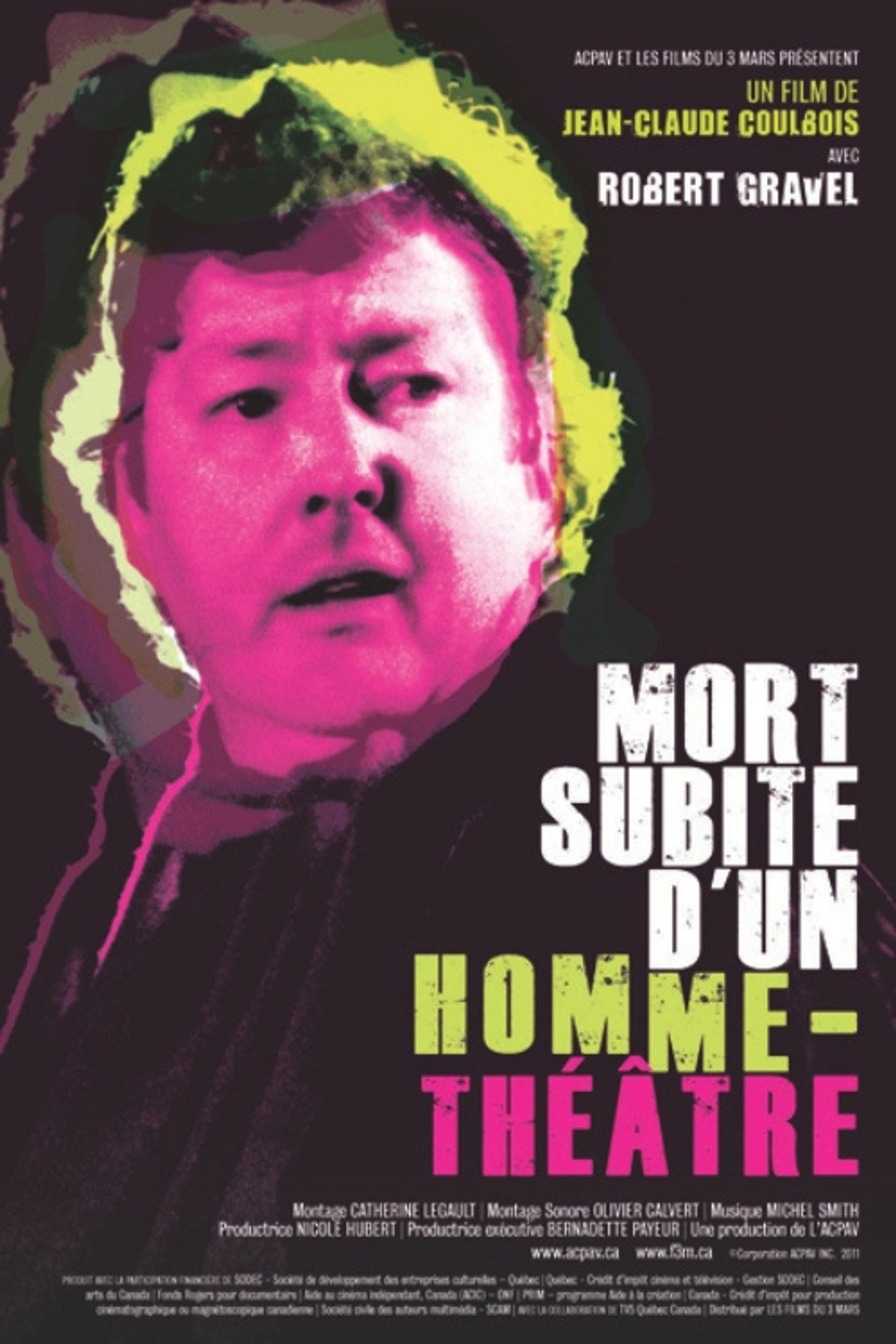 Mort subite d'un homme théâtre filmaffisch