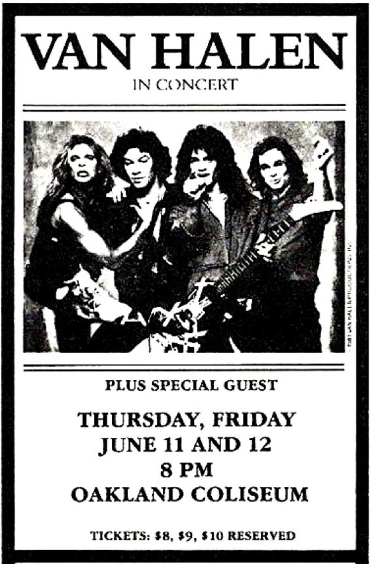 Van Halen: Oakland, CA @ Oakland Arena 1981