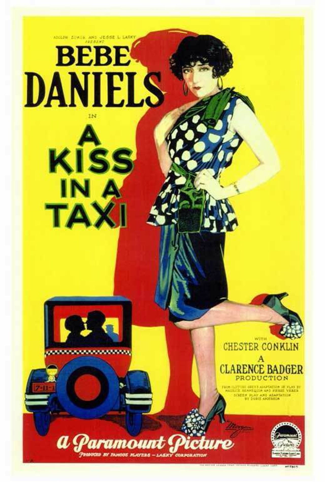 A Kiss in a Taxi Backdrop