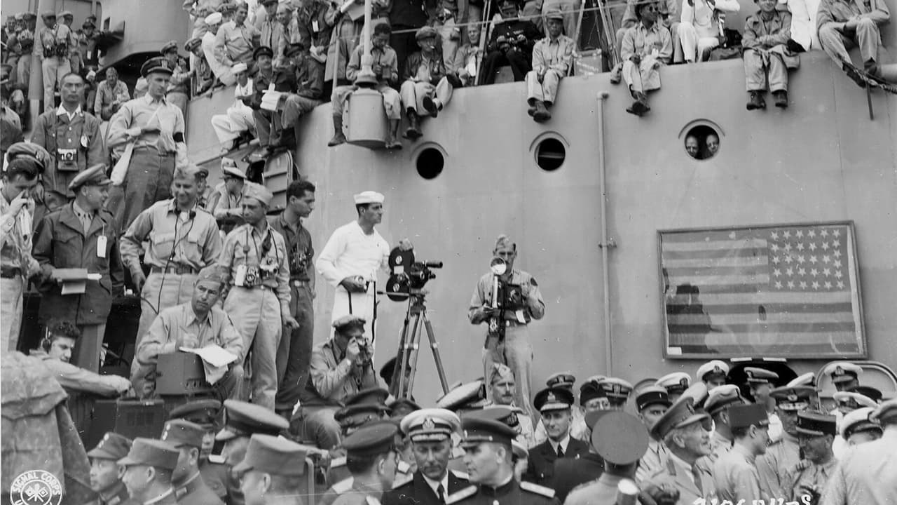 Surrender on the USS Missouri background