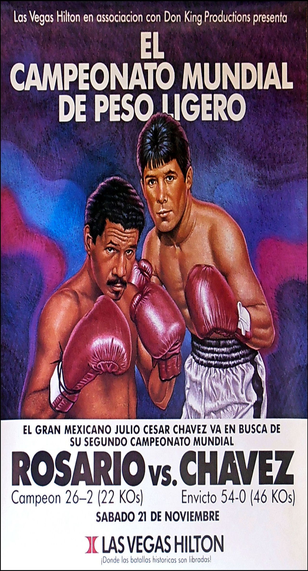Julio Cesar Chavez vs. Edwin Rosario Backdrop