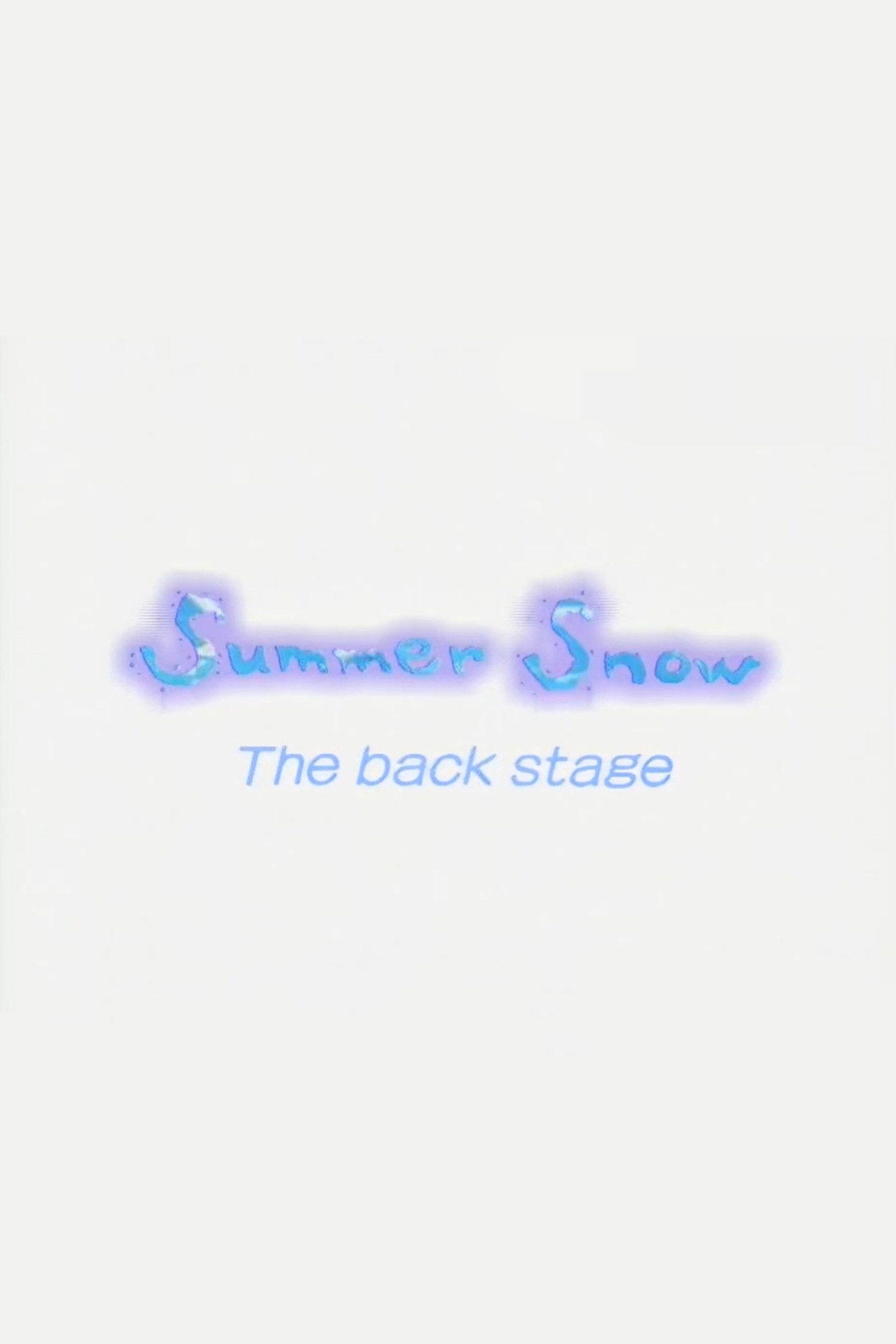 Summer Snow The back stage Backdrop