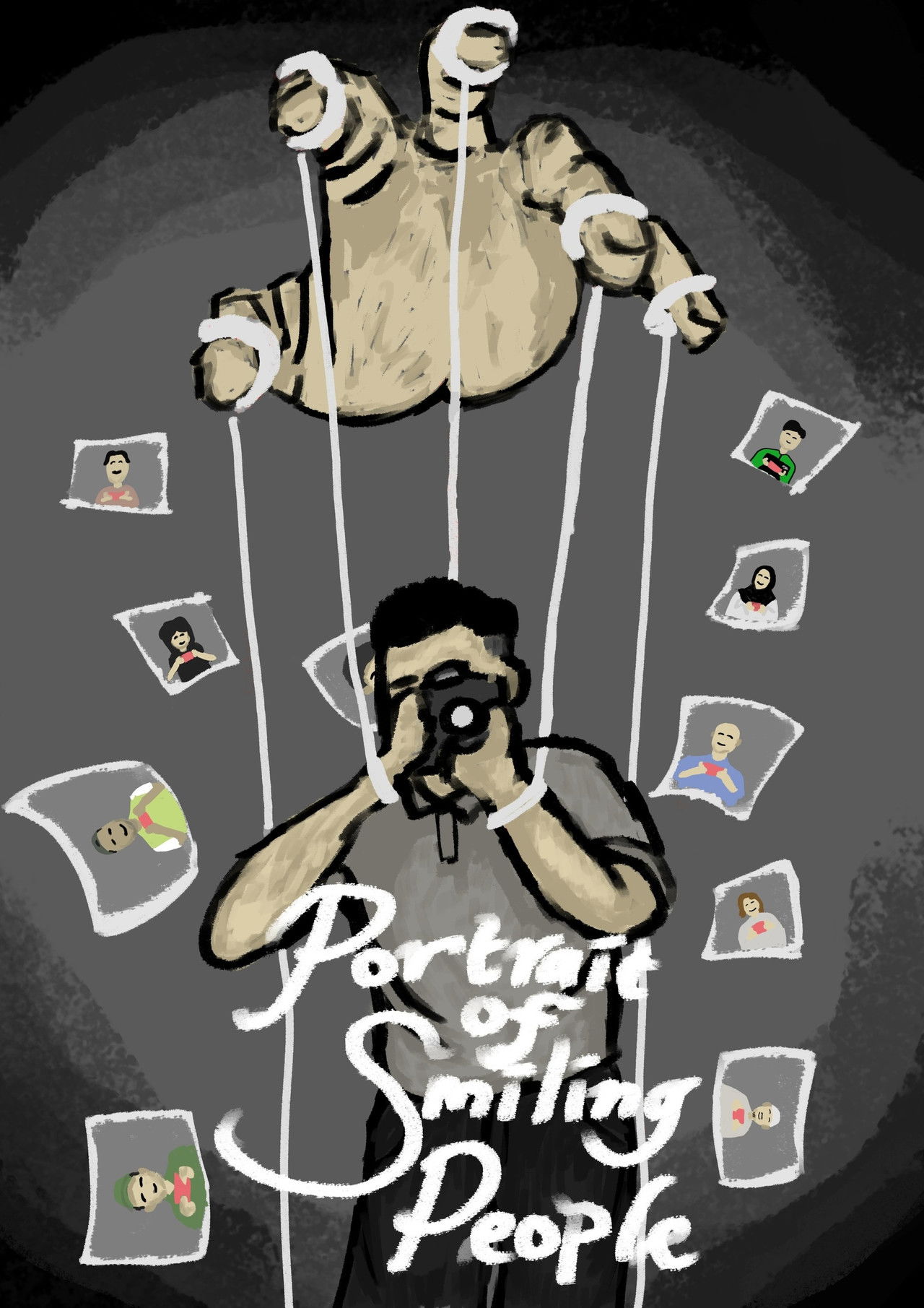 Portrait of Smiling People Backdrop