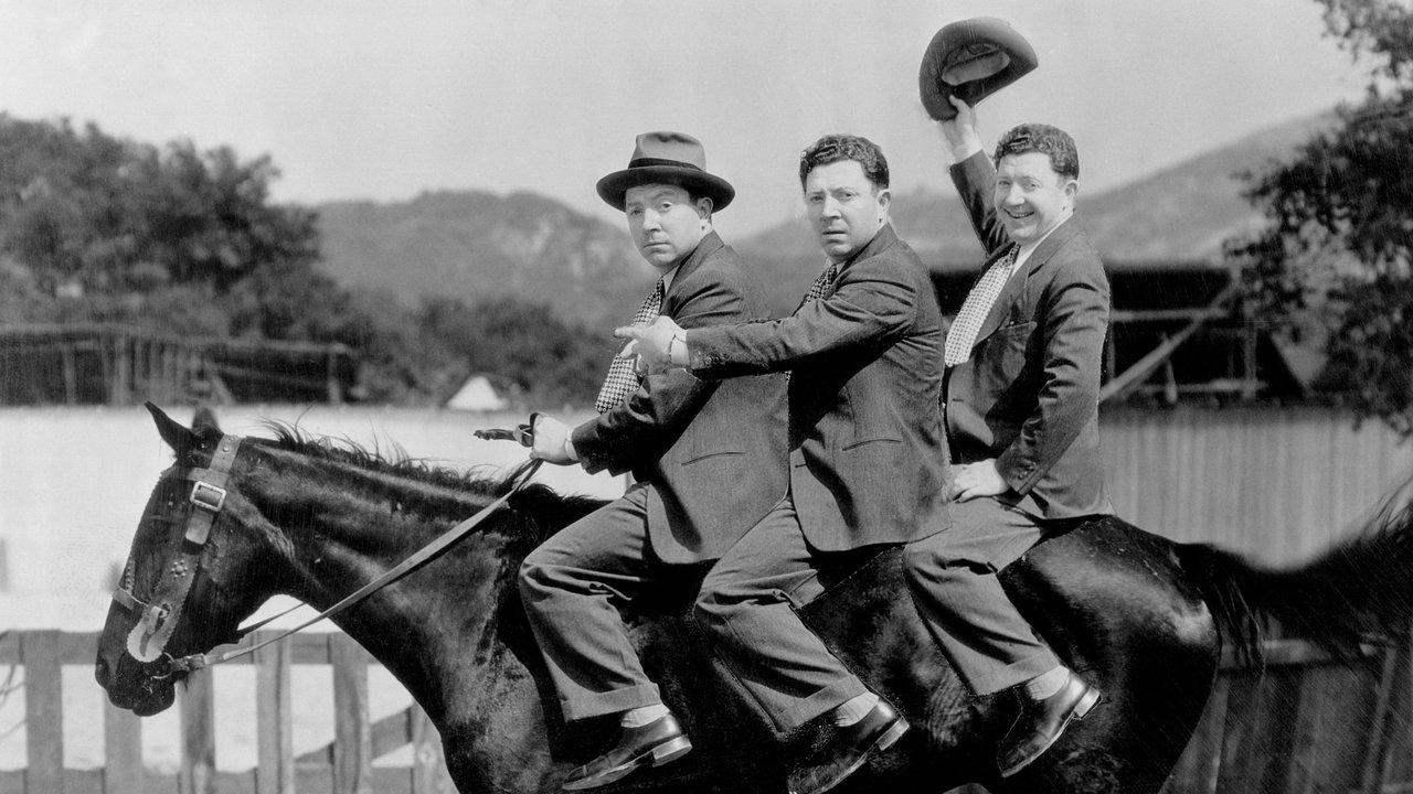 Three Men on a Horse Backdrop Image