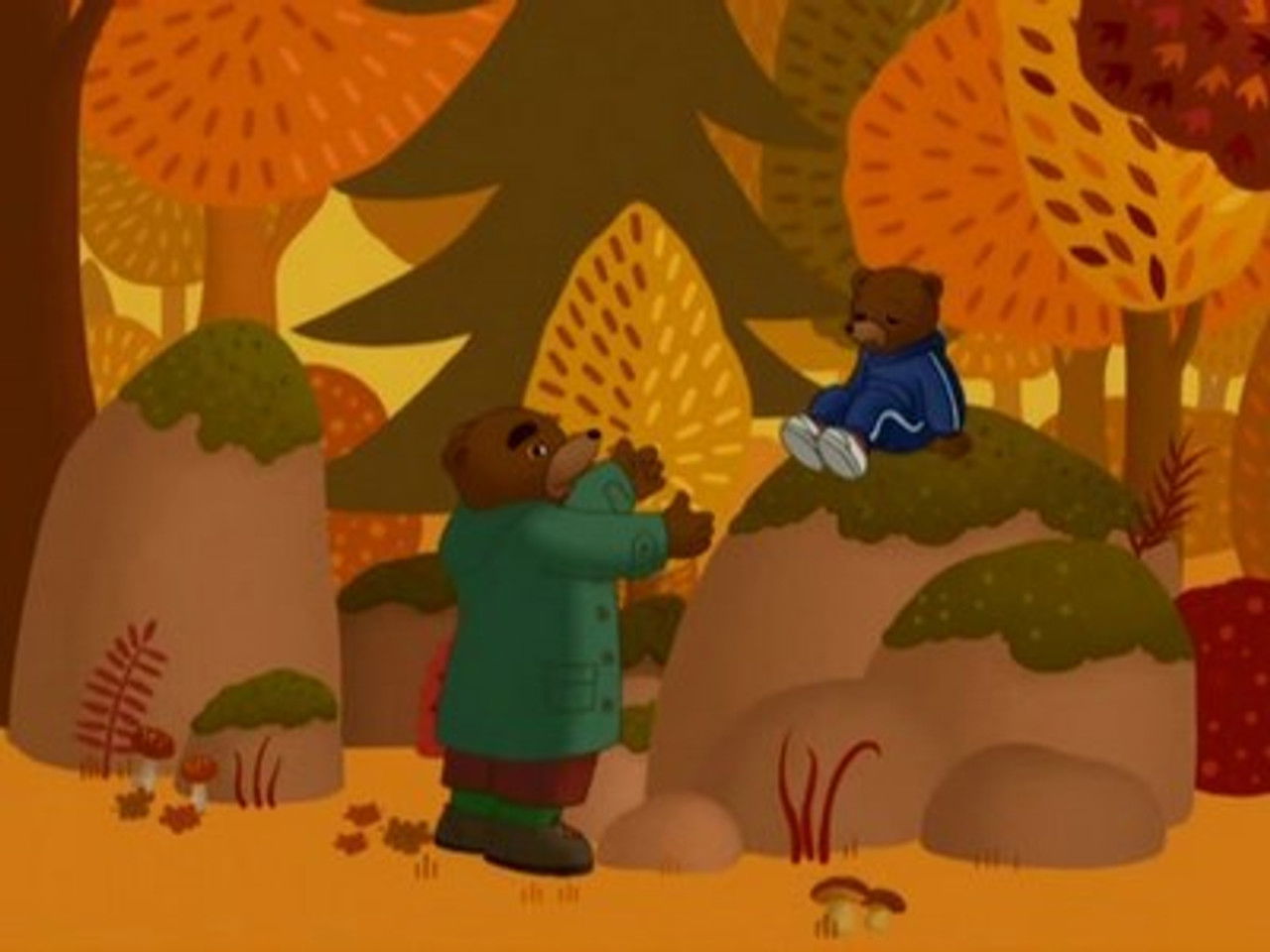 Les Aventures de Petit Ours Brun — Petit Ours Brun fait de l'escalade