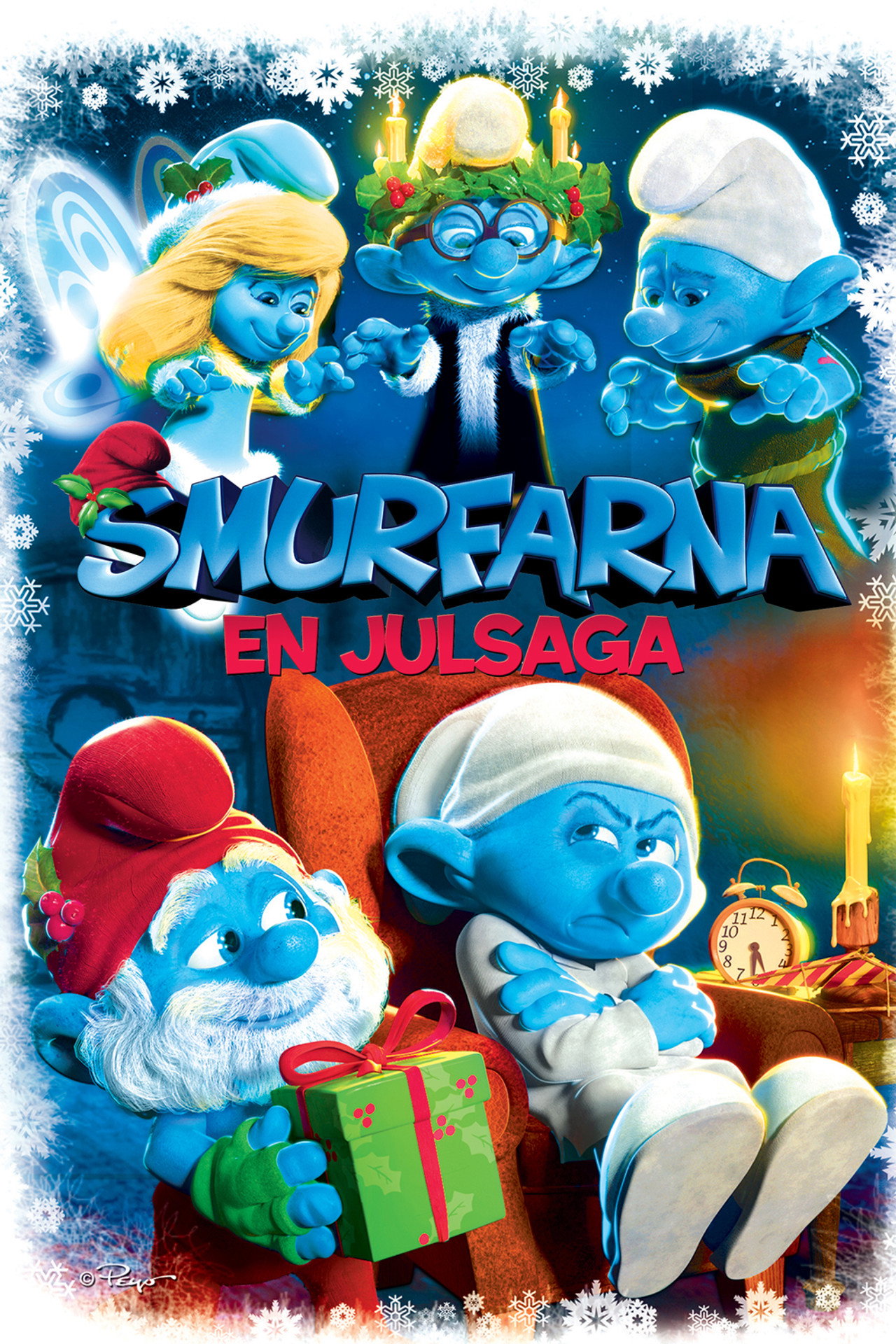 Fira jul med smurfarna! filmaffisch