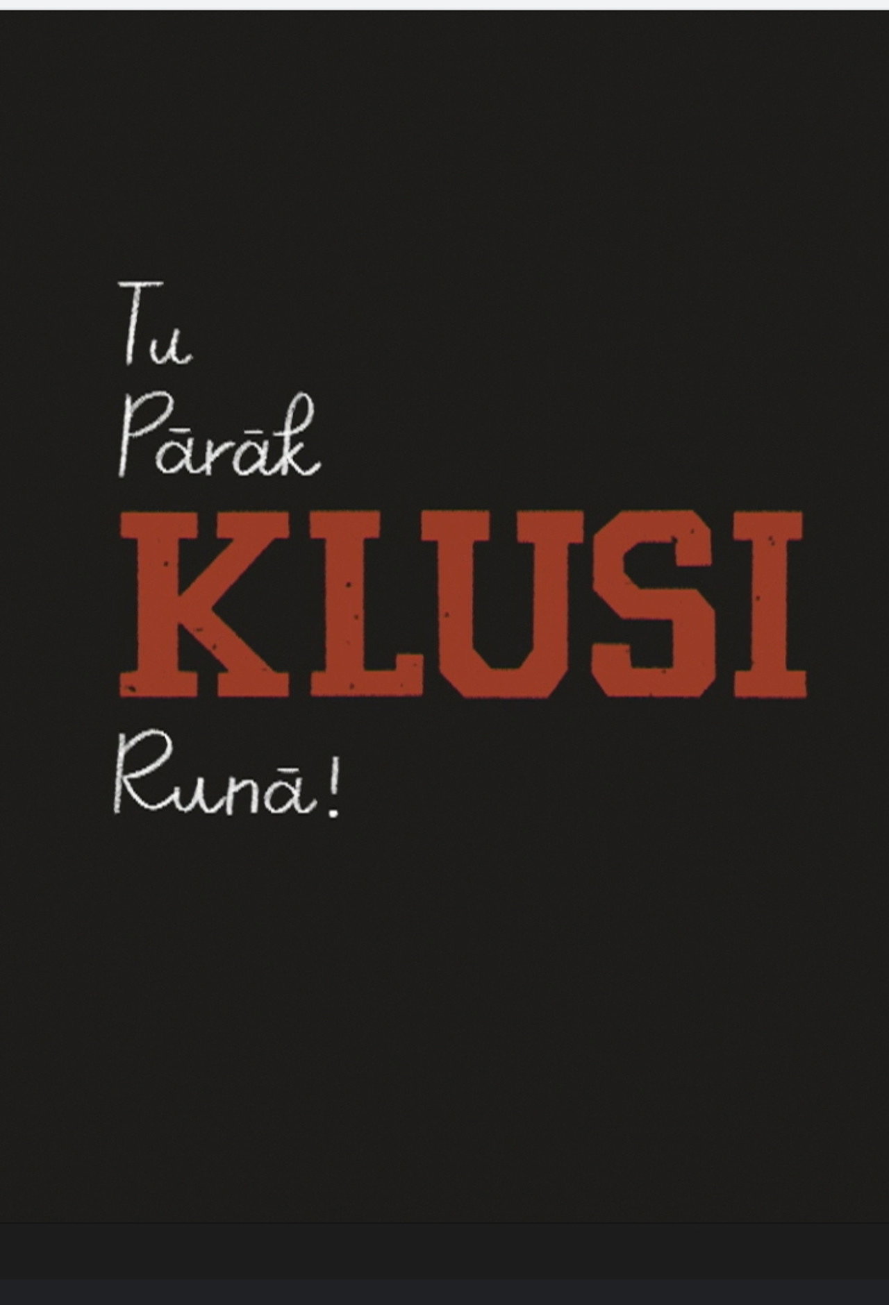 Tu pārāk klusi runā Backdrop