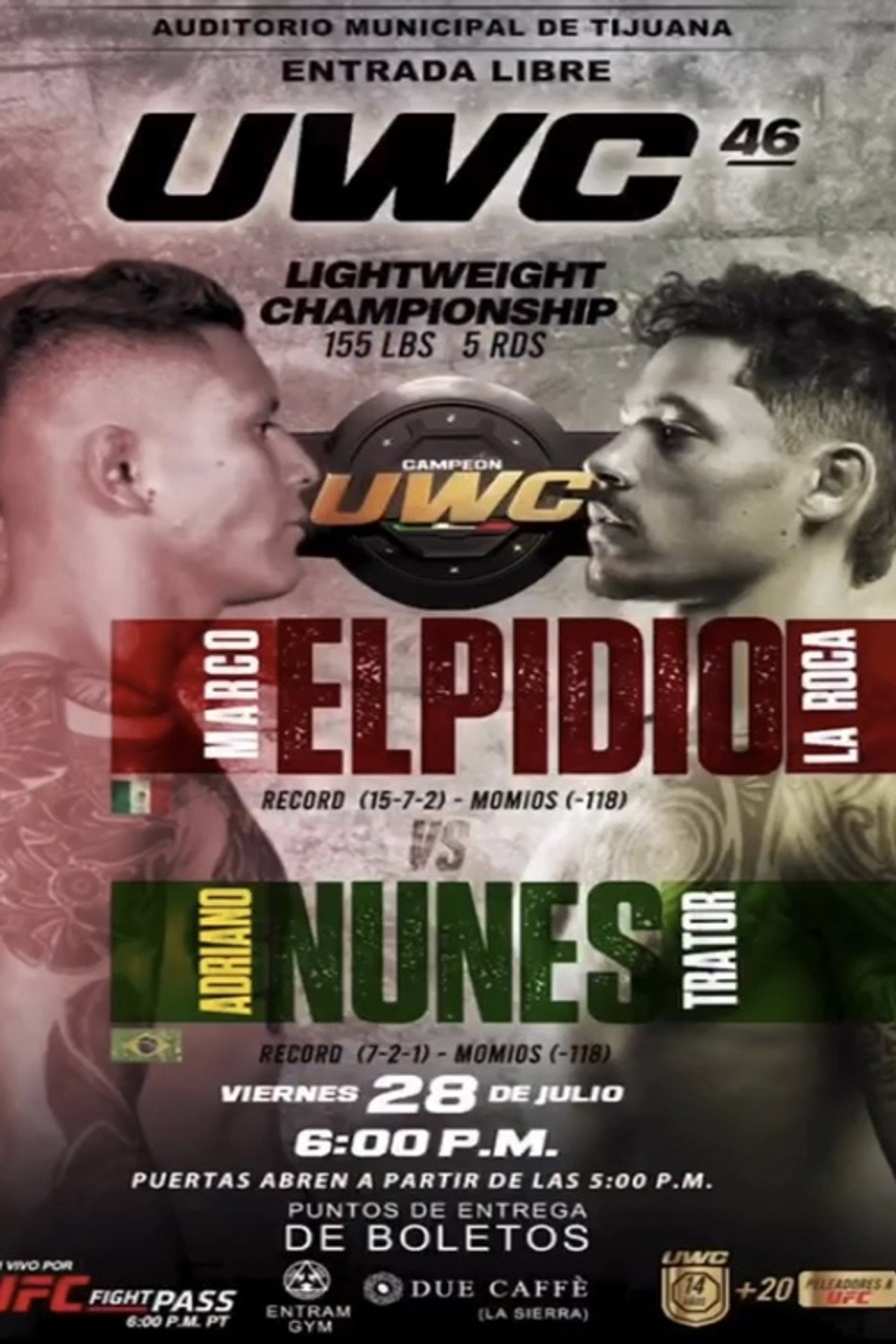 UWC 46: Nunes vs. Elpidio filmaffisch